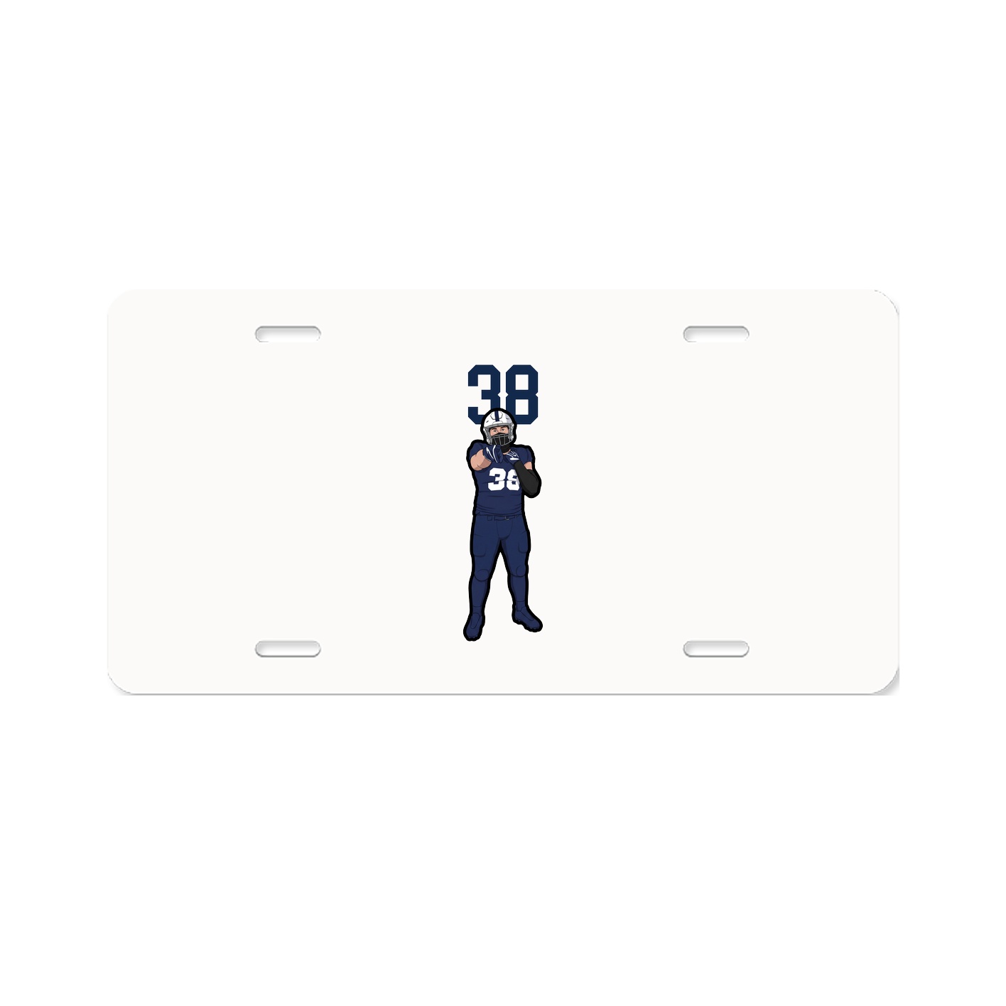 License Plate — Number Top in Classic