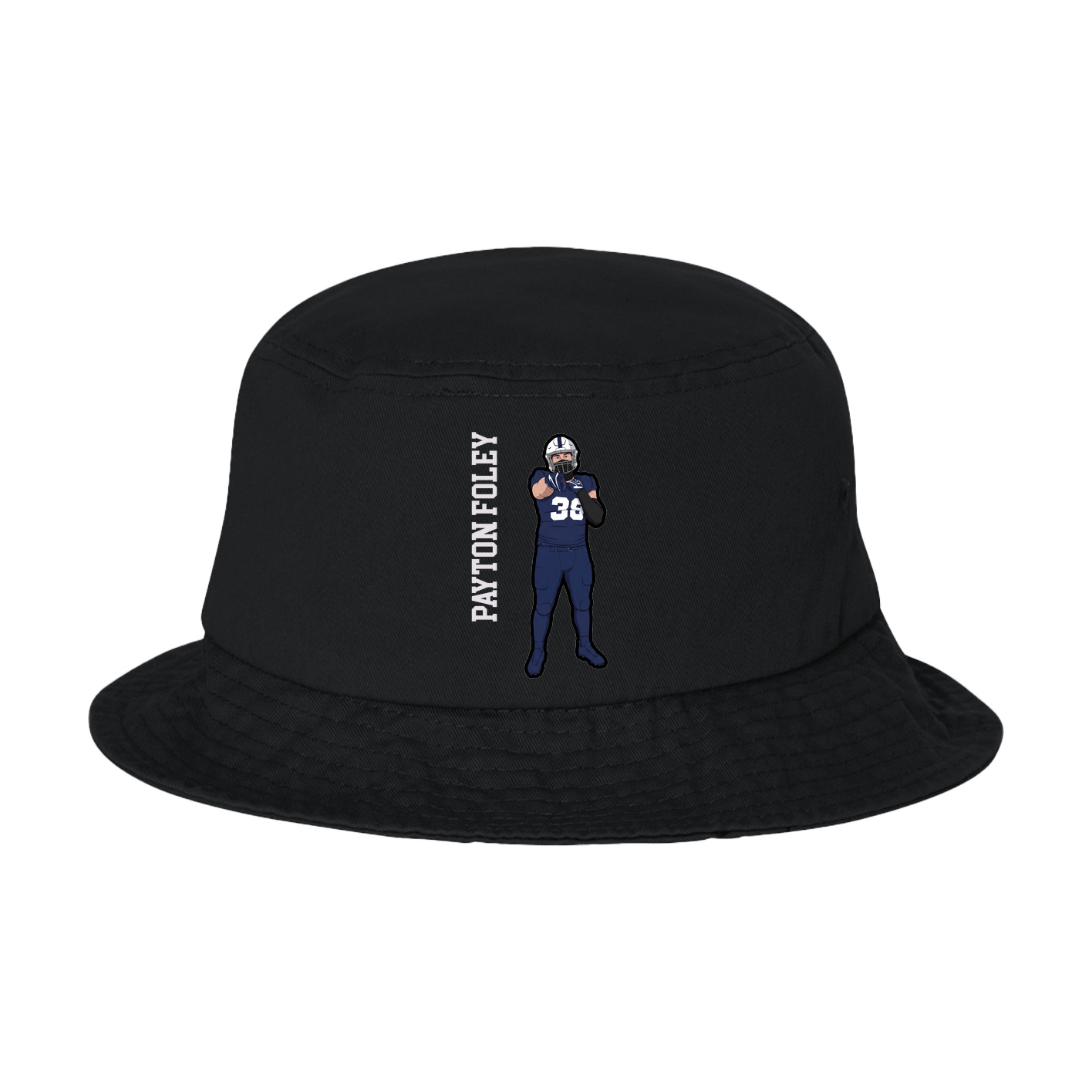 Bucket Cap — Name Vertical in Black