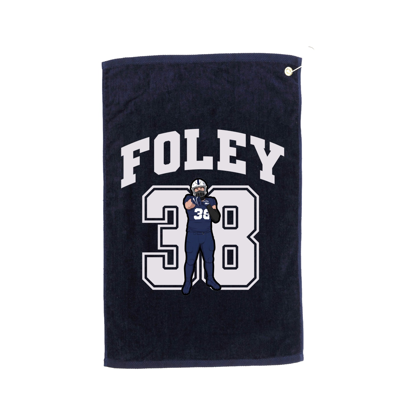 Golf Towel — Number in Navy