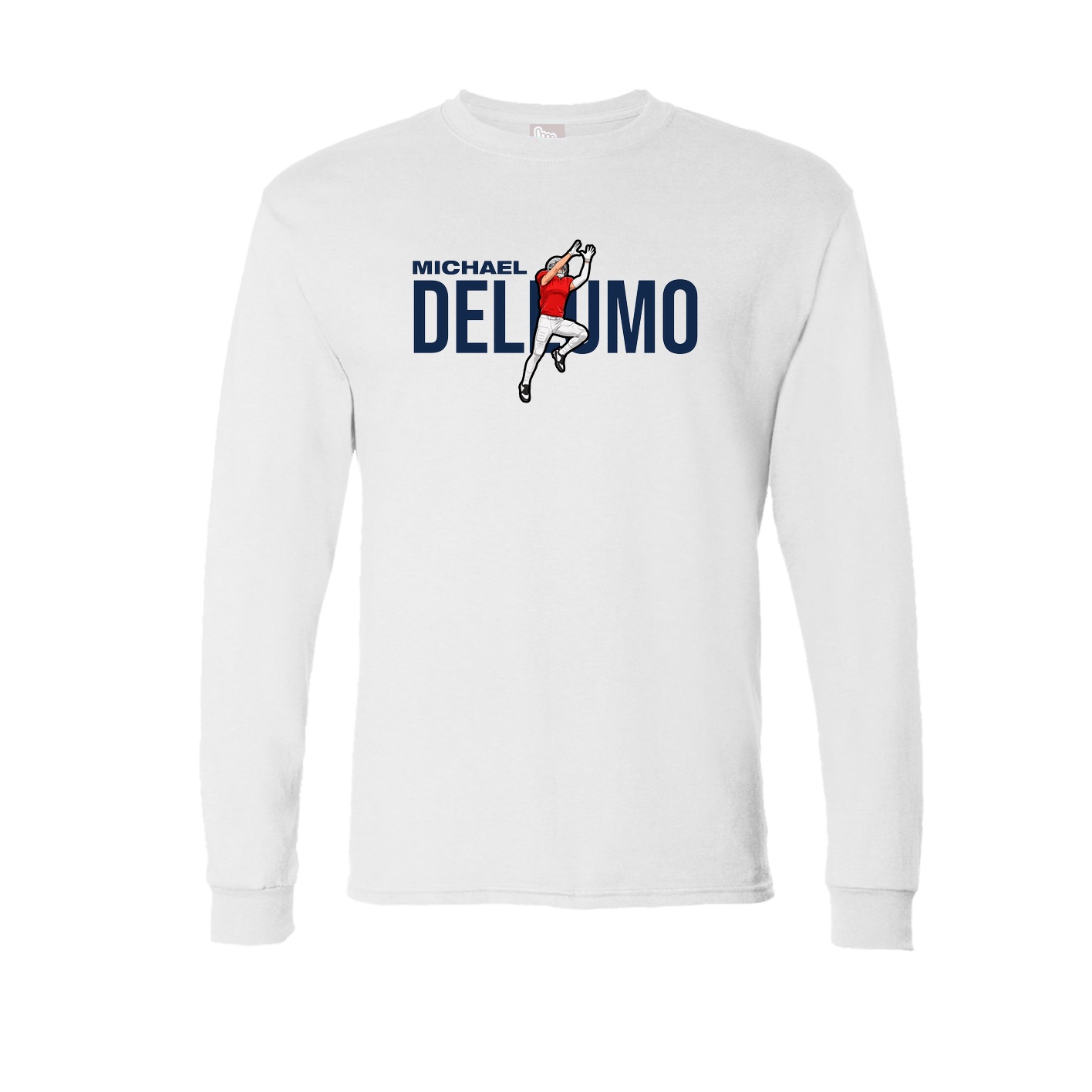 Long Sleeve Tee — Player Name in White