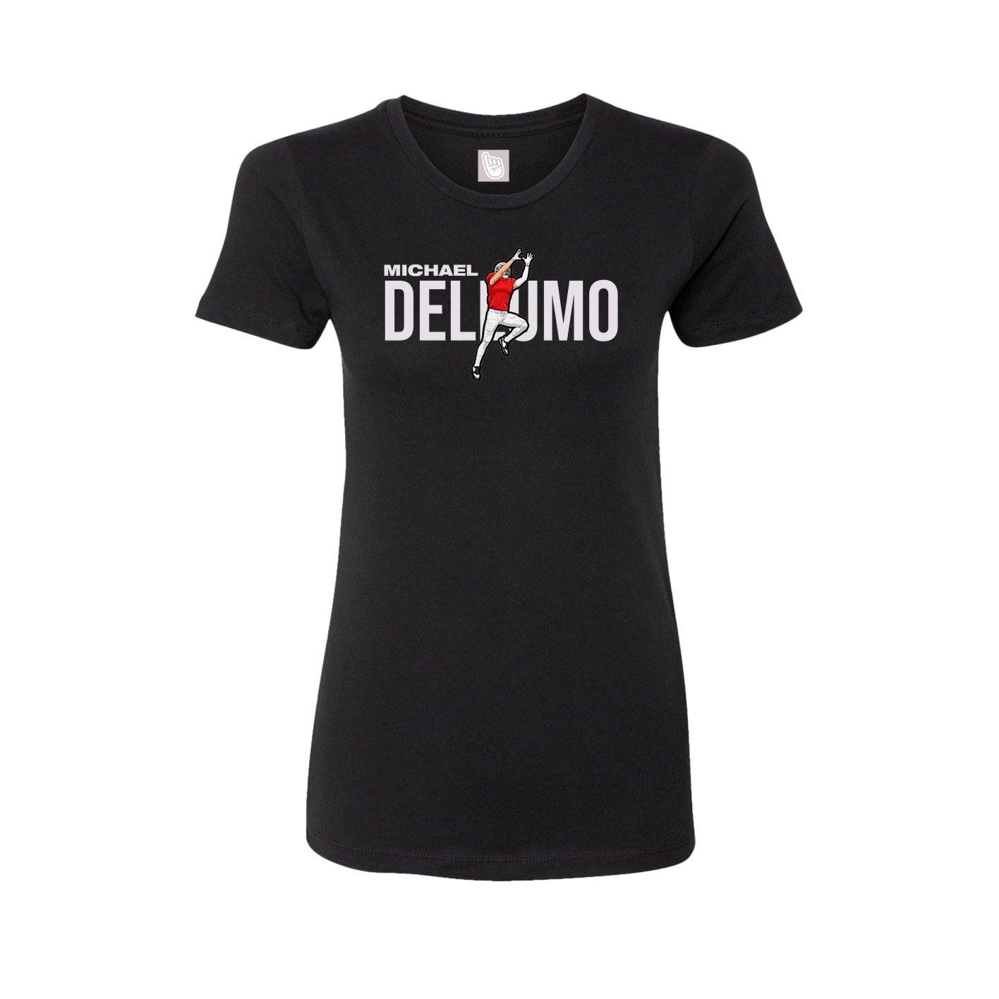 Fitted Women's Tee — Player Name in Black