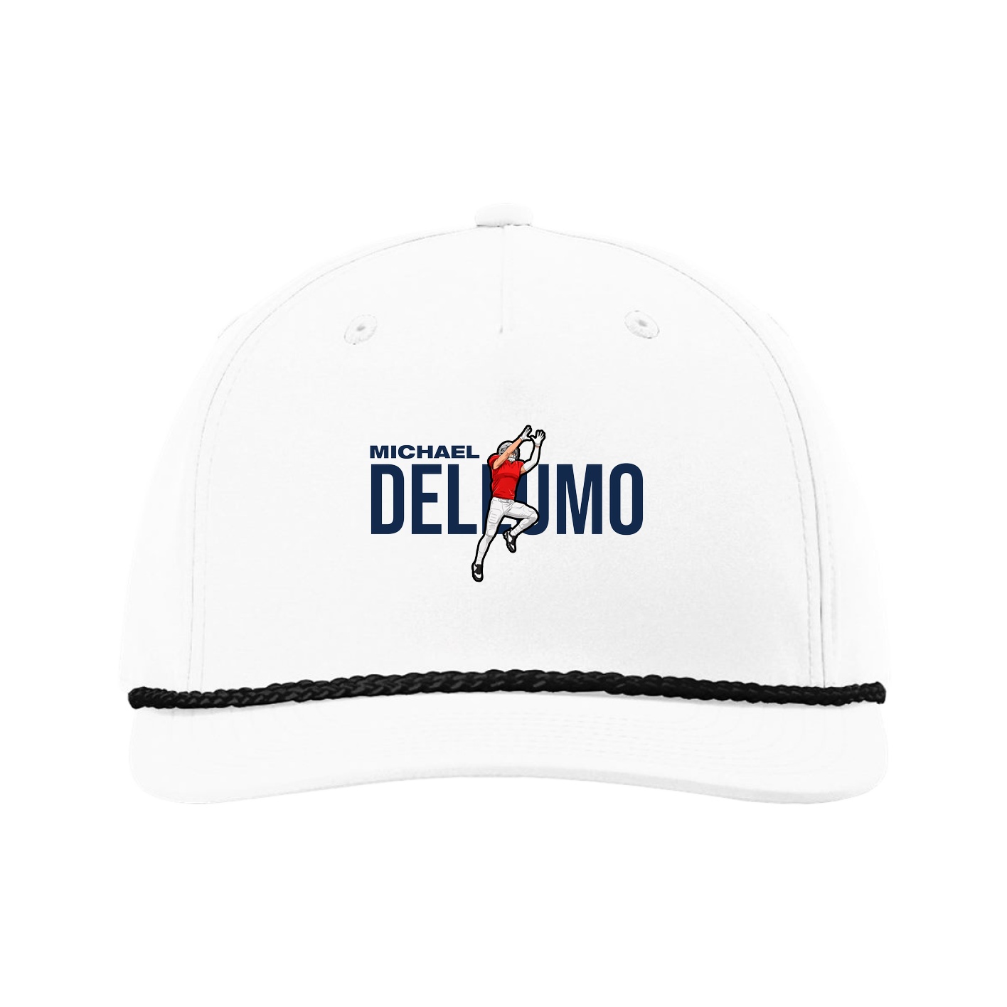 Five-Panel Classic Rope Cap — Player Name in White