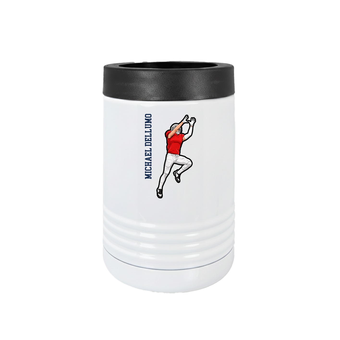 Beverage Holder — Name Vertical in White