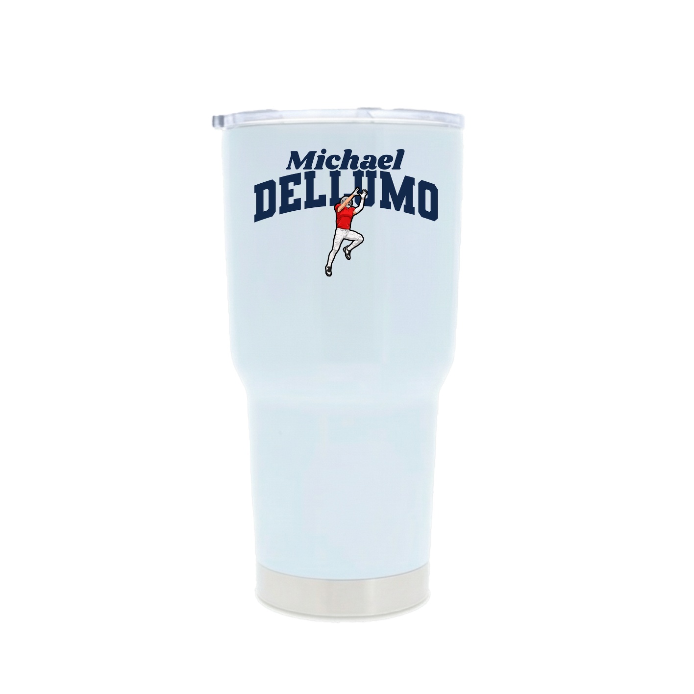 30oz Stainless Steel Tumbler — Signature Arch in White