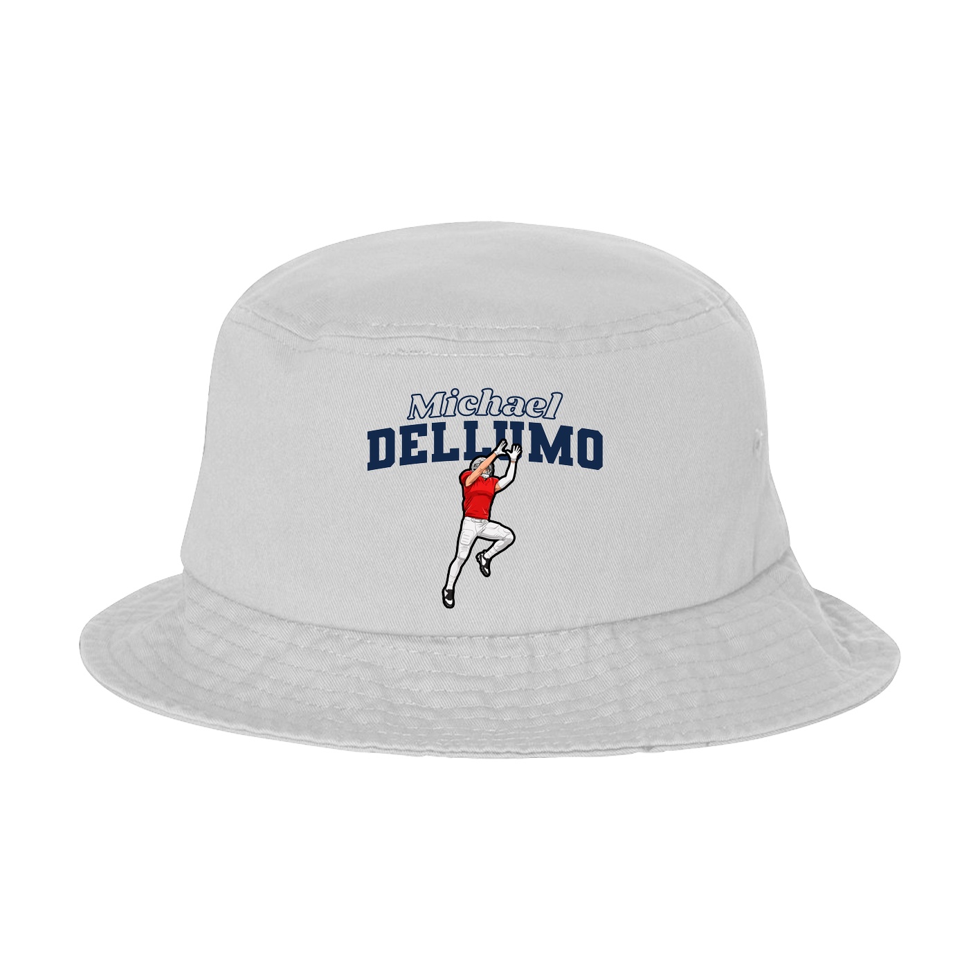 Bucket Cap — Name Arch in White