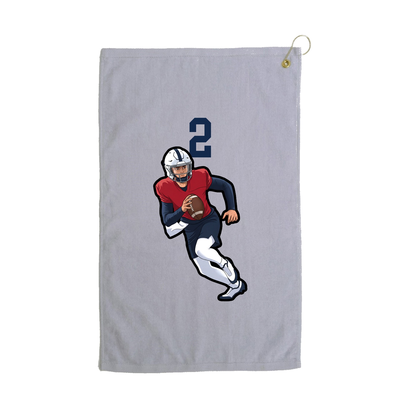 Golf Towel — Number Top in Grey