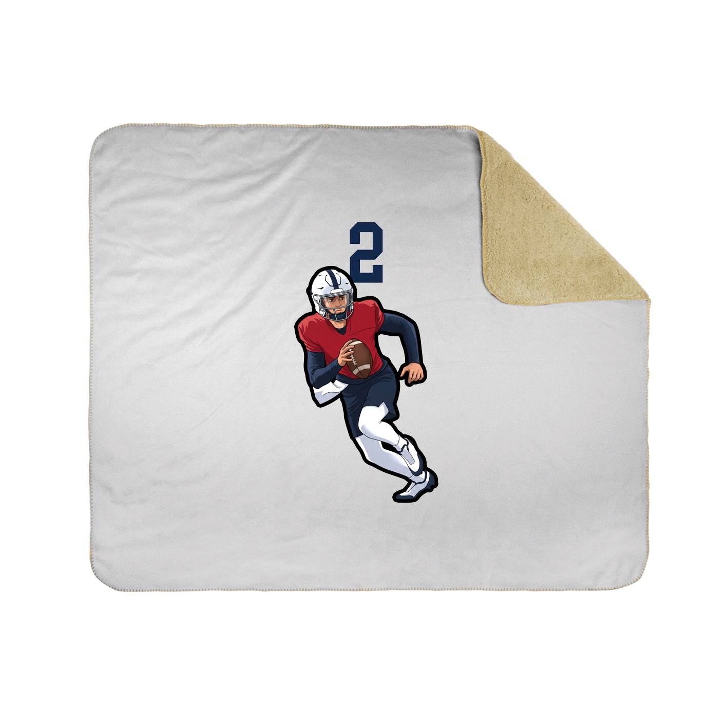 Throw Blanket — Number Top in White