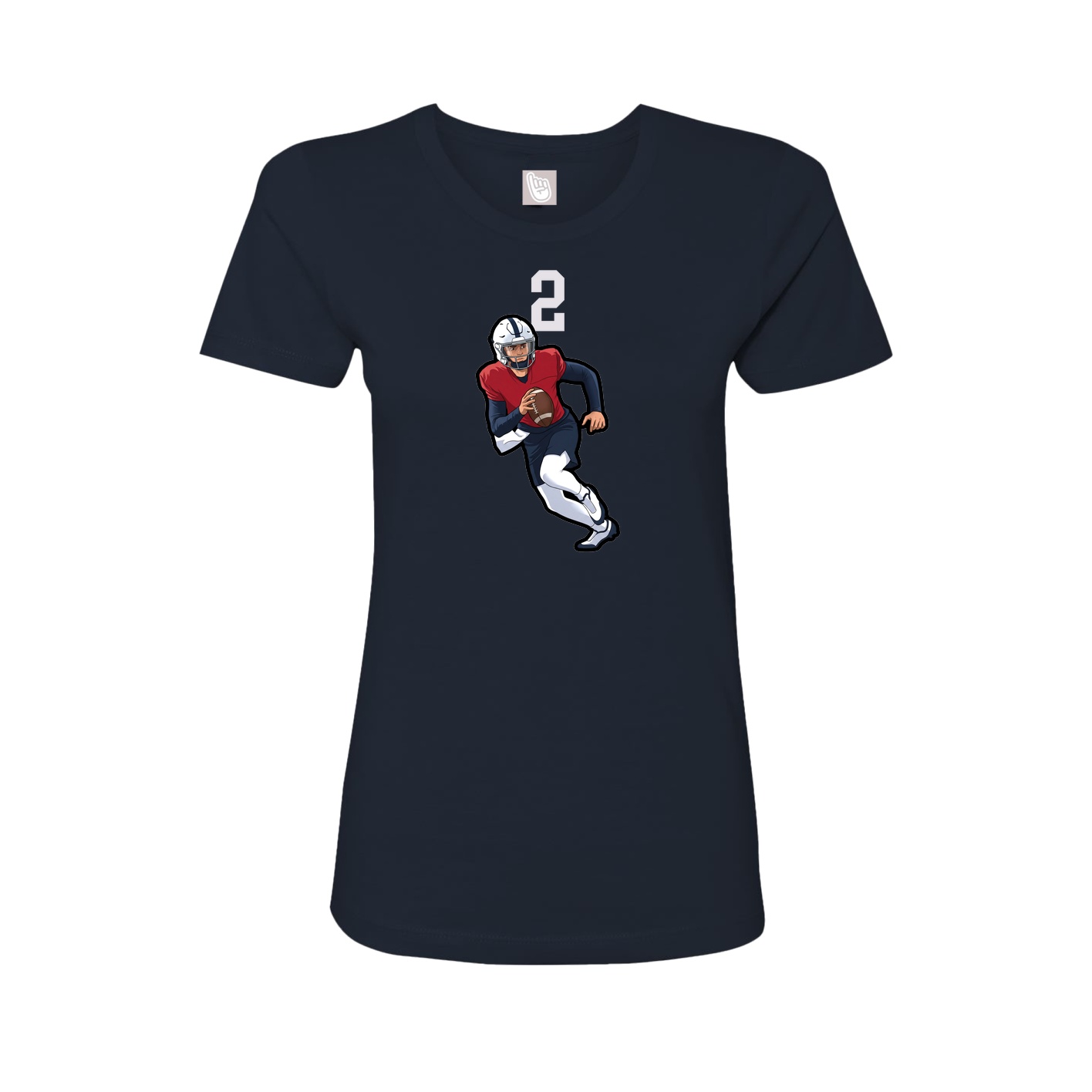 Womens Tee — Number Top in Navy
