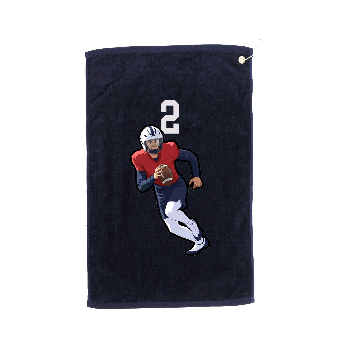 Golf Towel — Number Top in Navy