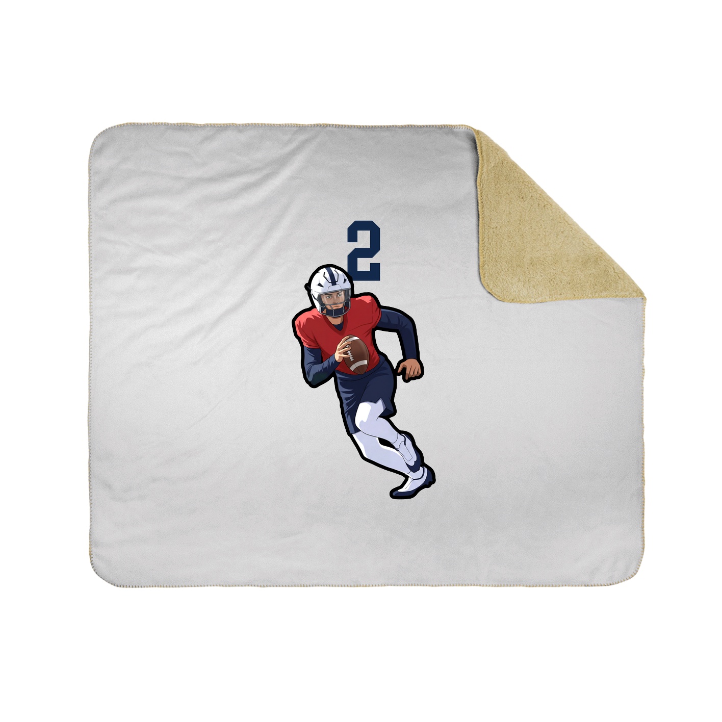 Throw Blanket — Number Top in White
