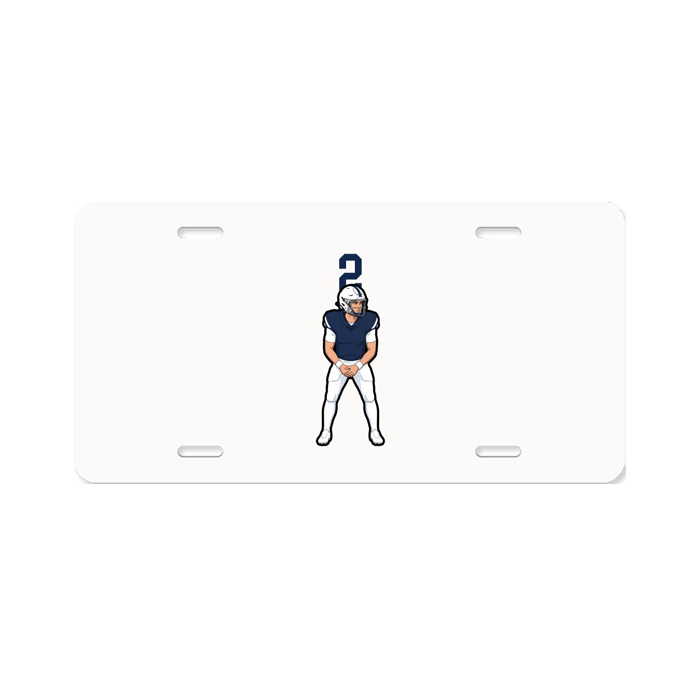 License Plate — Number Top in Classic