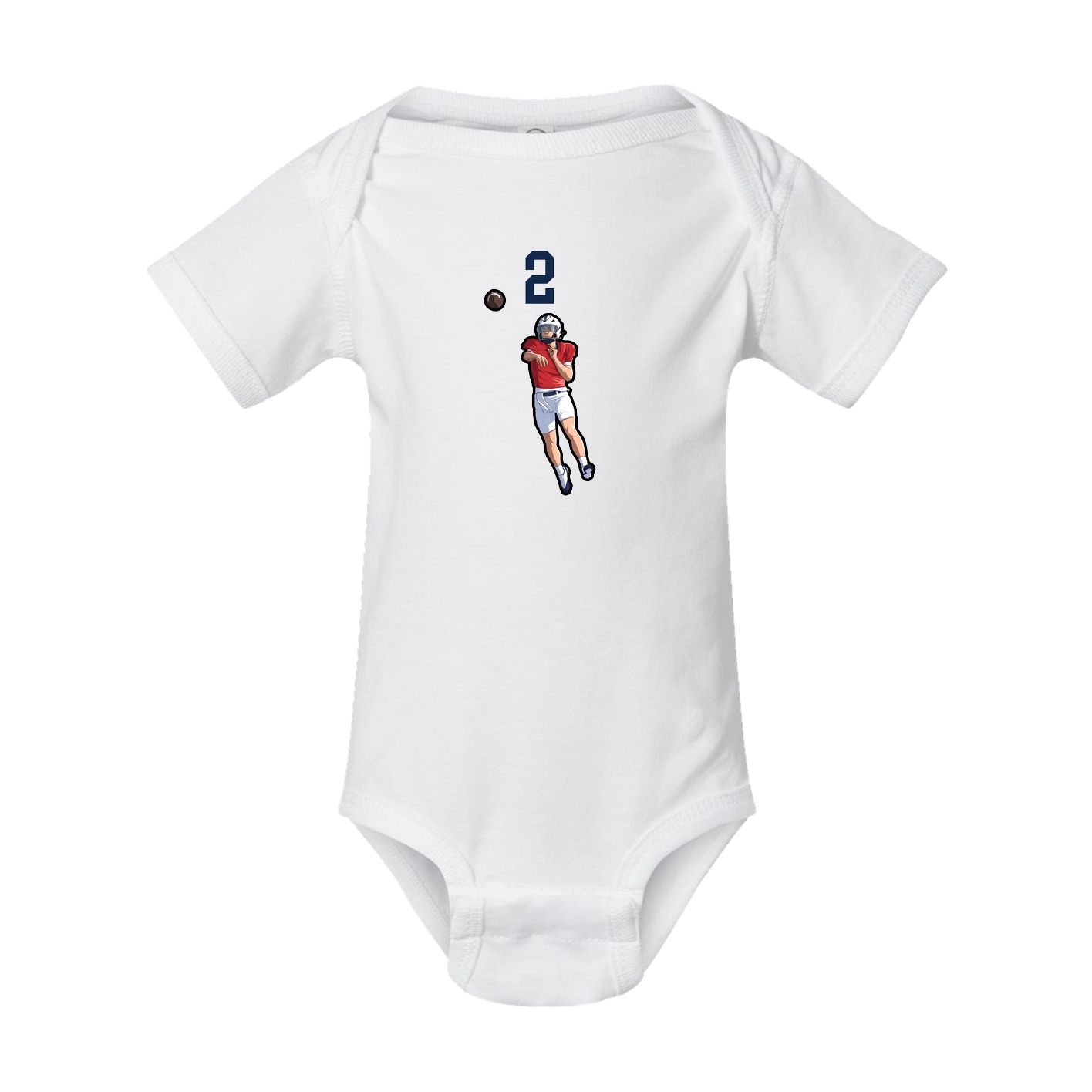 Baby Onesie — Number Top in White