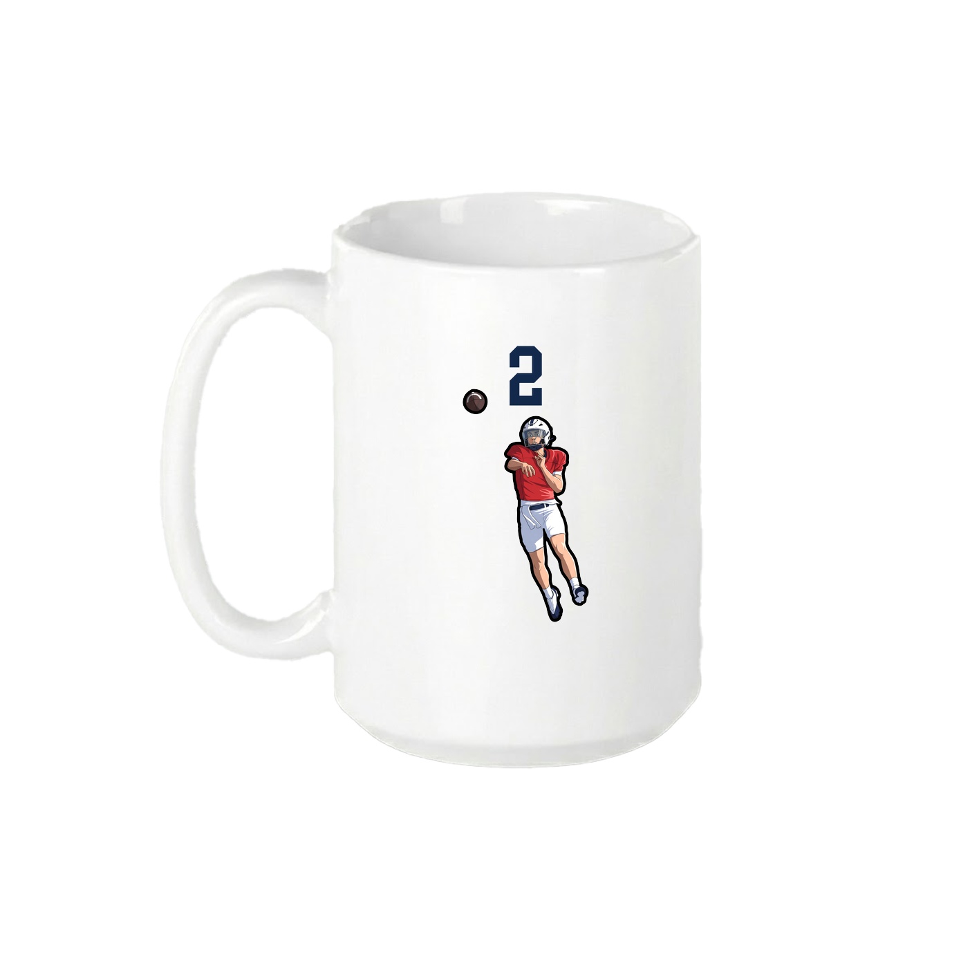 15oz Coffee Mug — Number Top in White