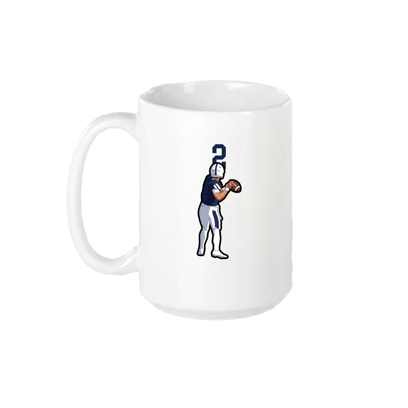 15oz Coffee Mug — Number Top in White