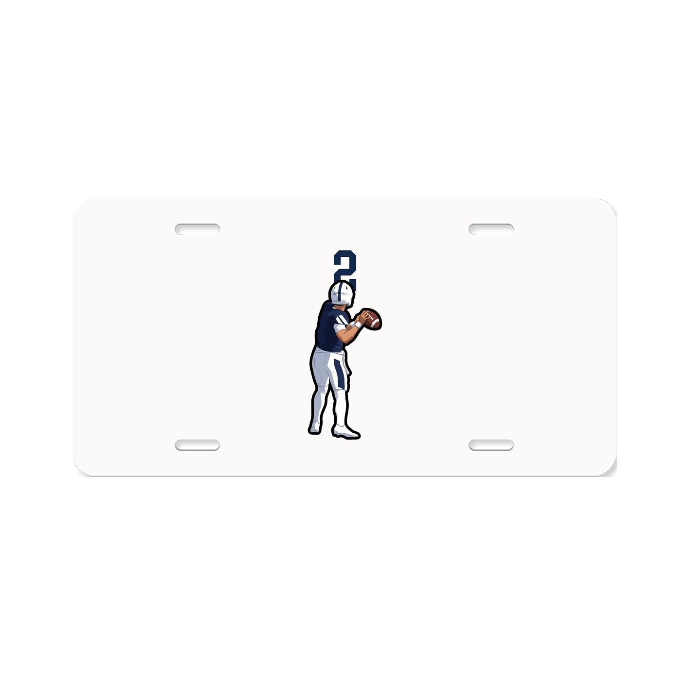 License Plate — Number Top in Classic