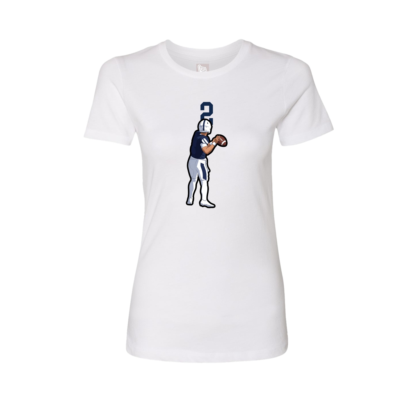 Womens Tee — Number Top in White
