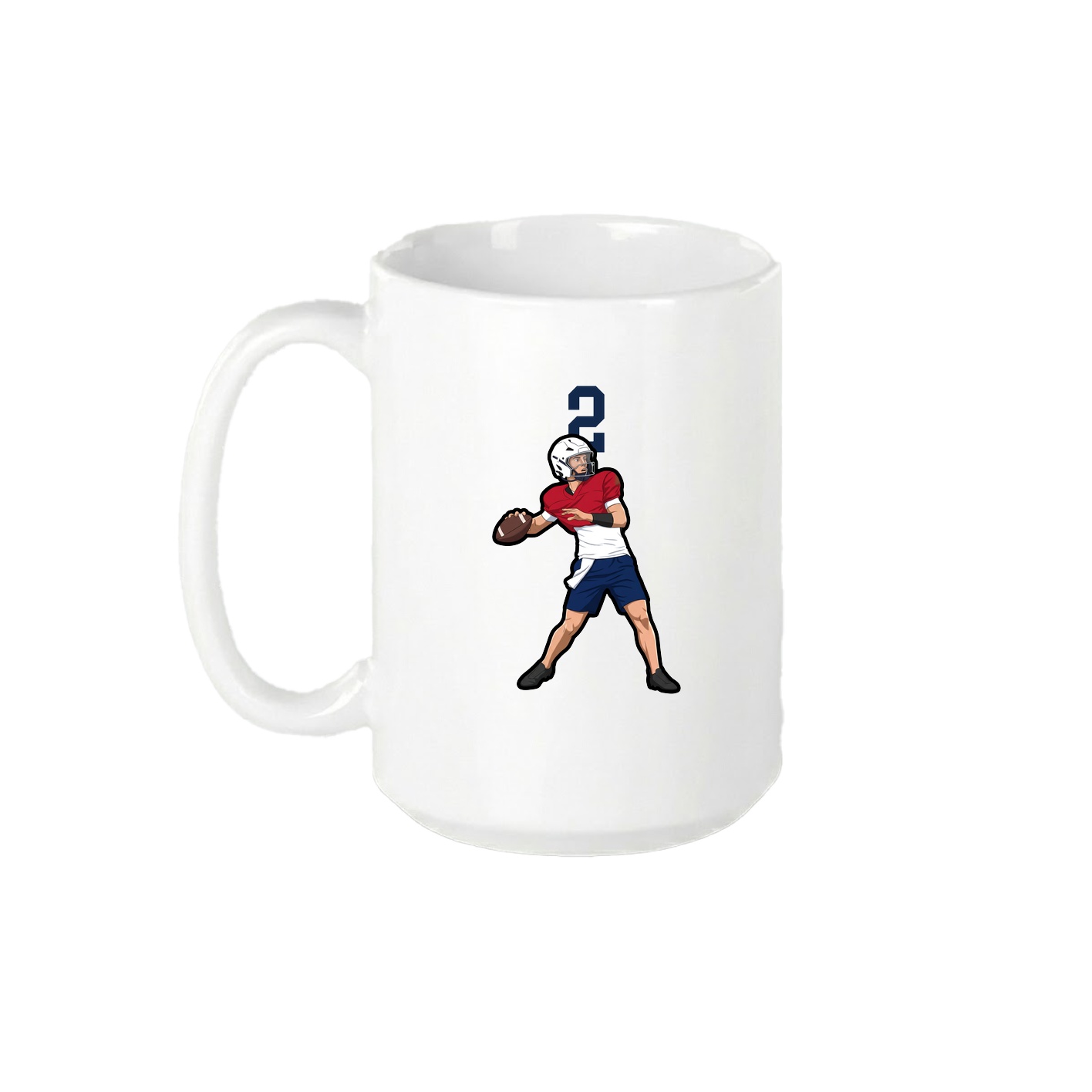 15oz Coffee Mug — Number Top in White
