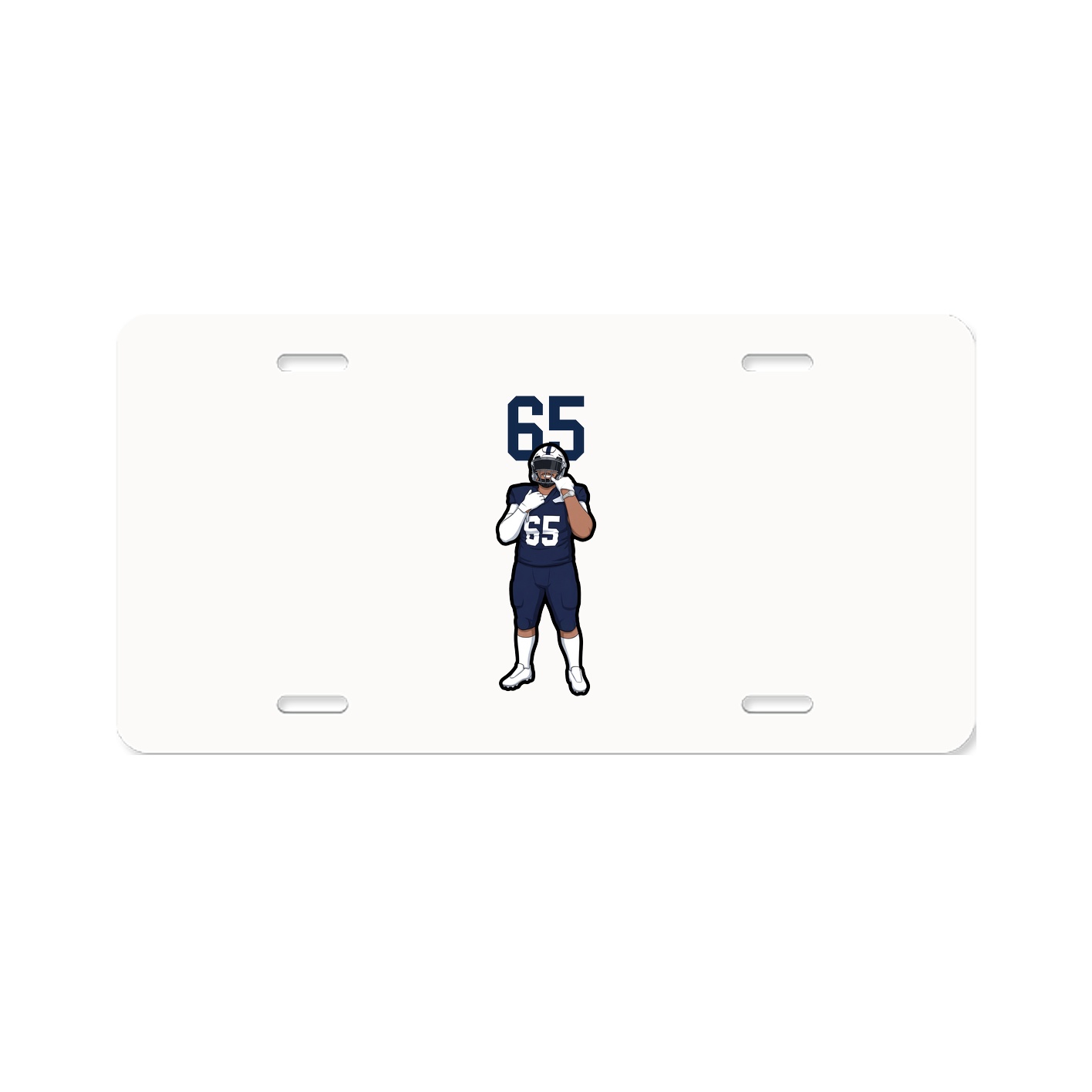 License Plate — Number Top in Classic