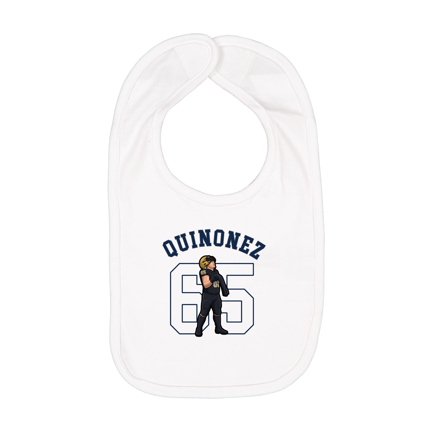 Infant Bib — Shirsey Arch in White