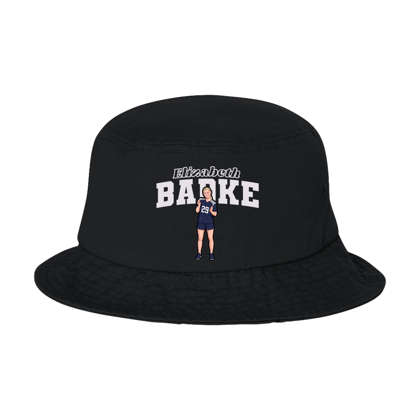 Bucket Cap — Name Arch in Black