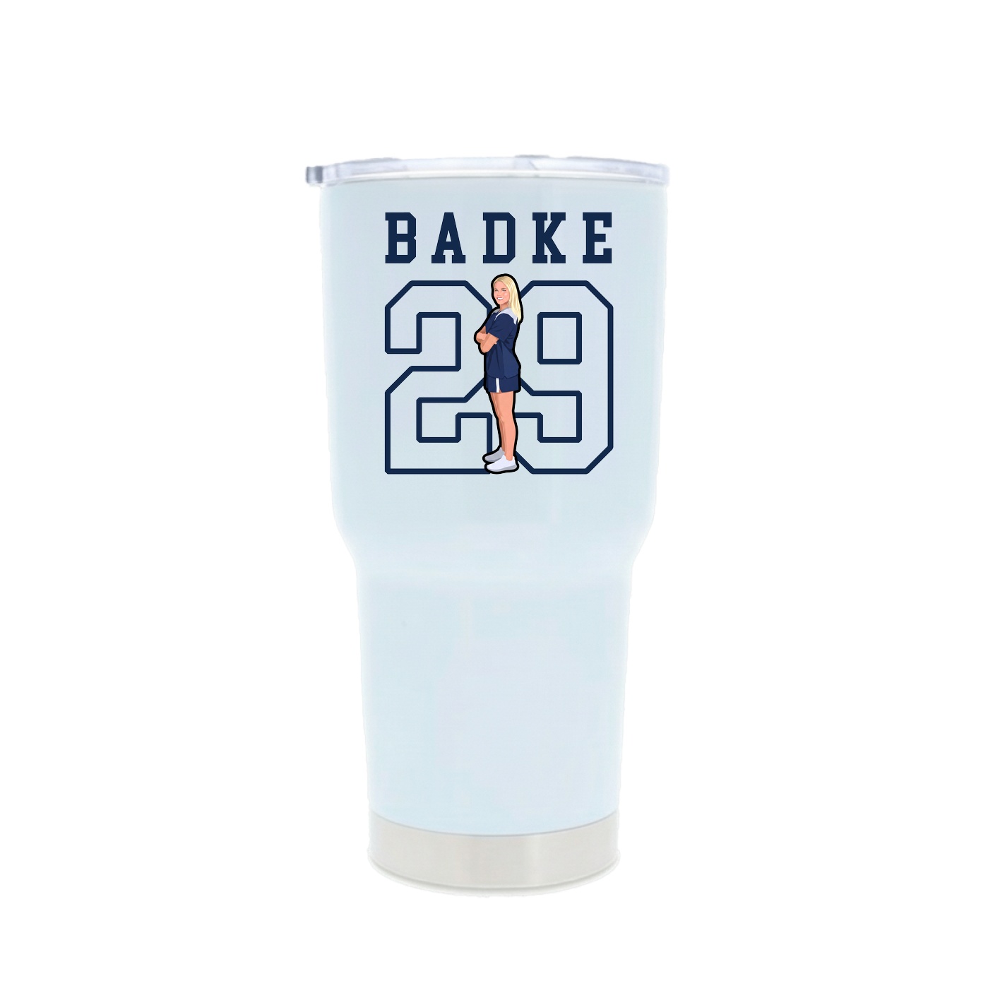 30oz Stainless Steel Tumbler — Shirsey in White