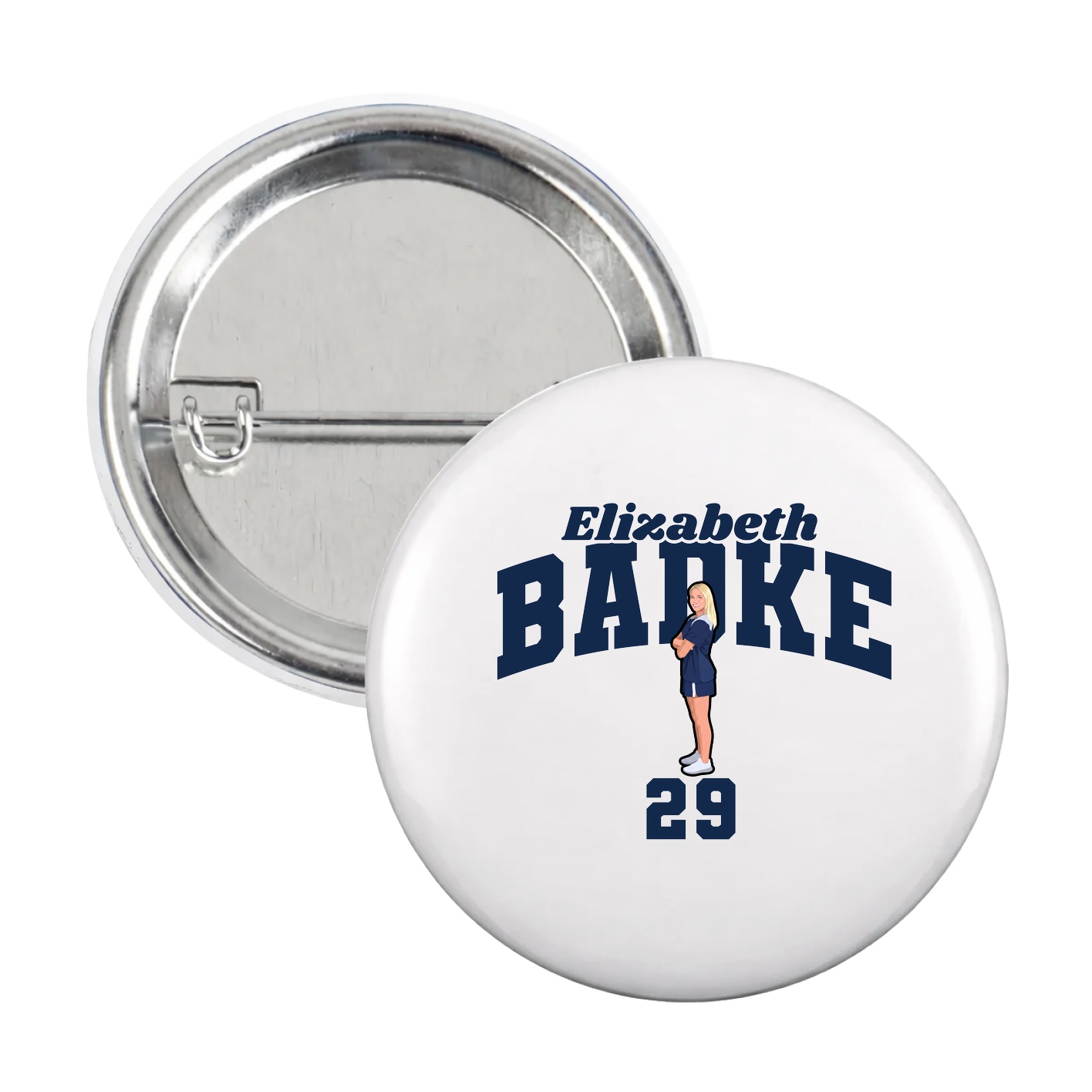Game Day Button — Signature Arch in White