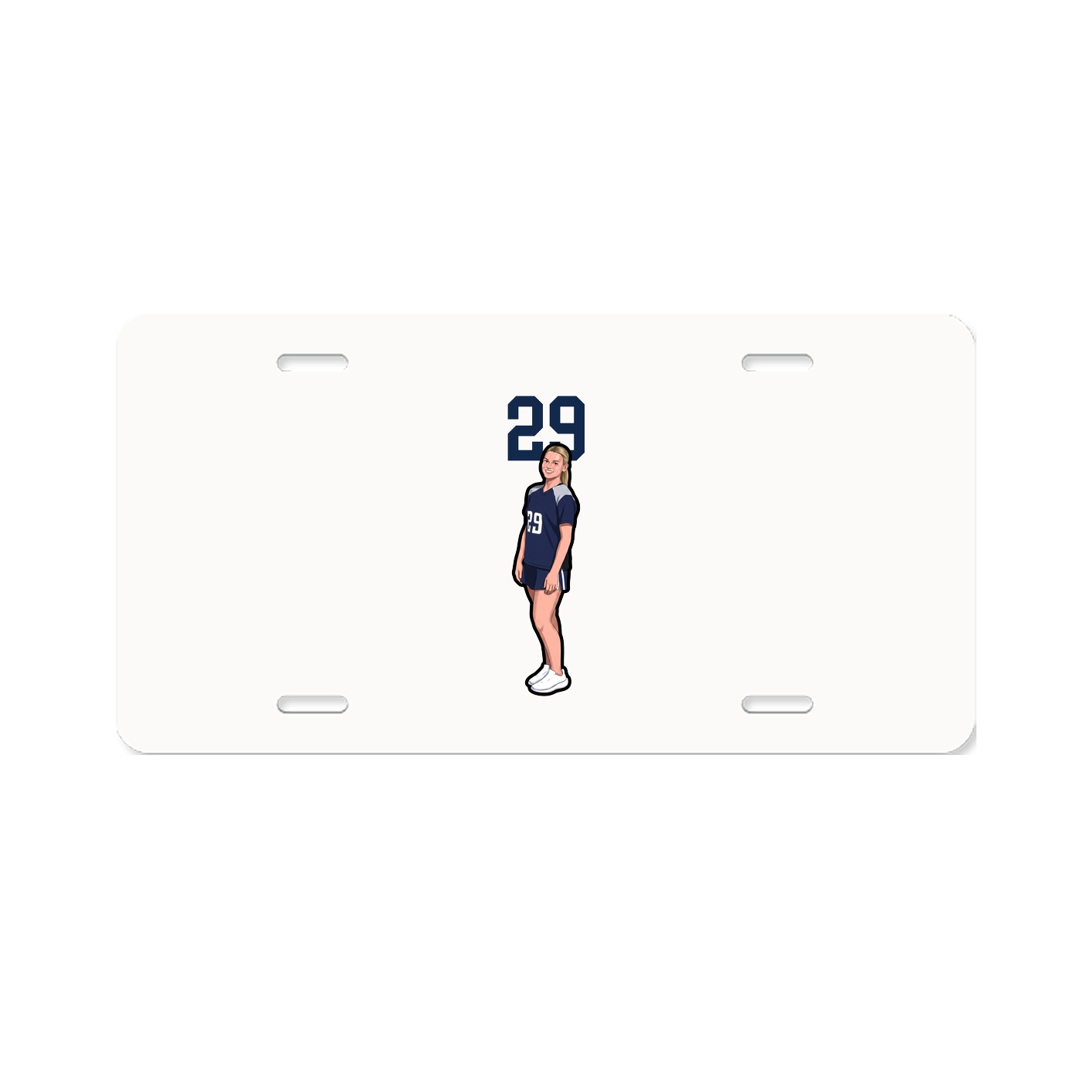 License Plate — Number Top in Classic