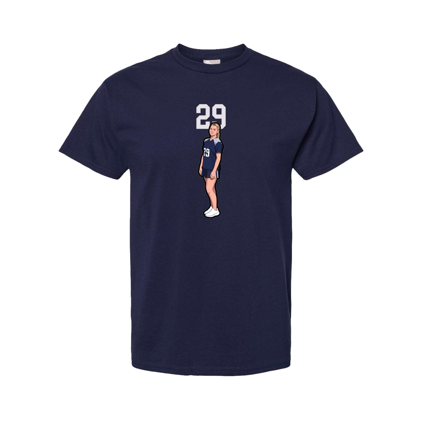 Tee — Number Top in Navy