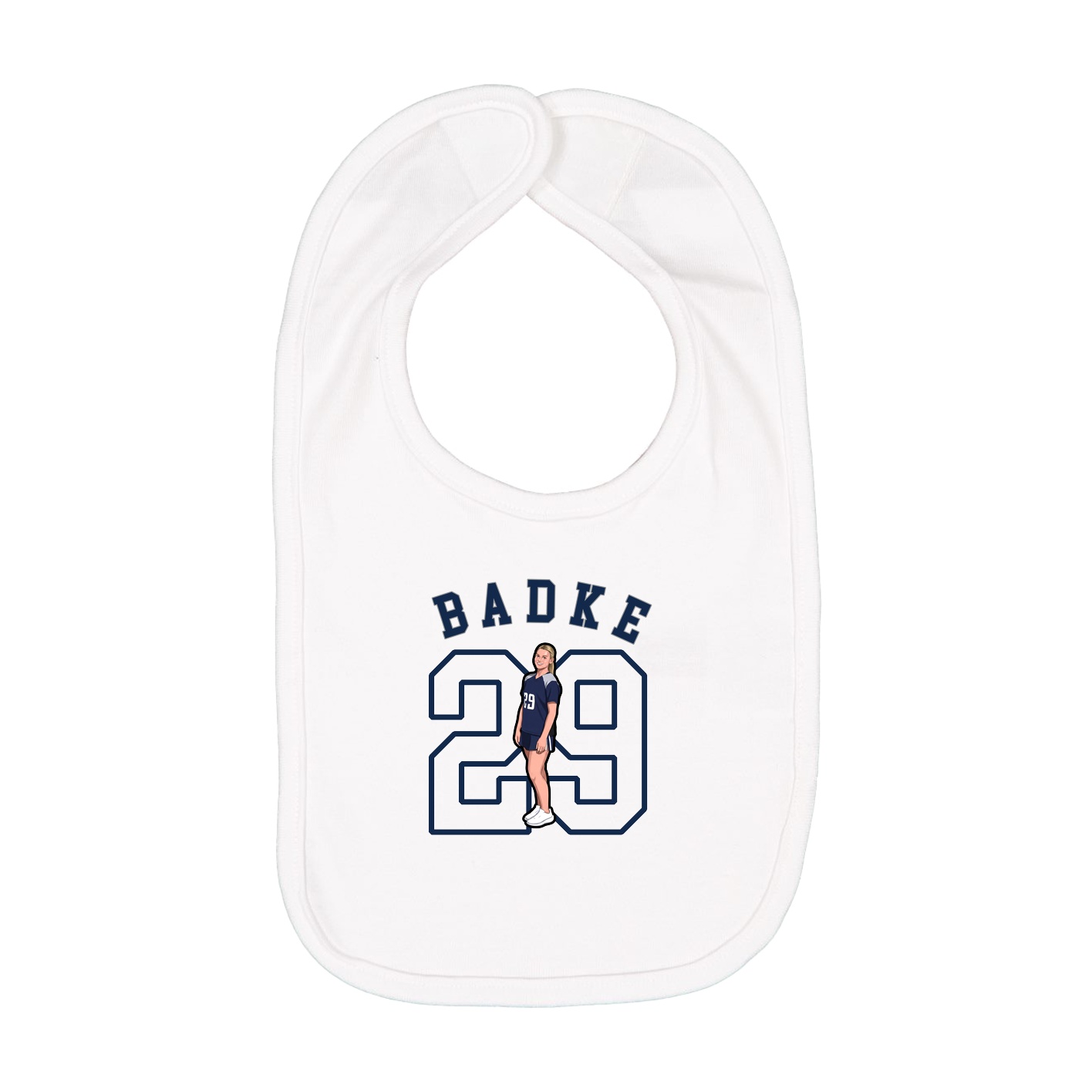 Infant Bib — Shirsey Arch in White