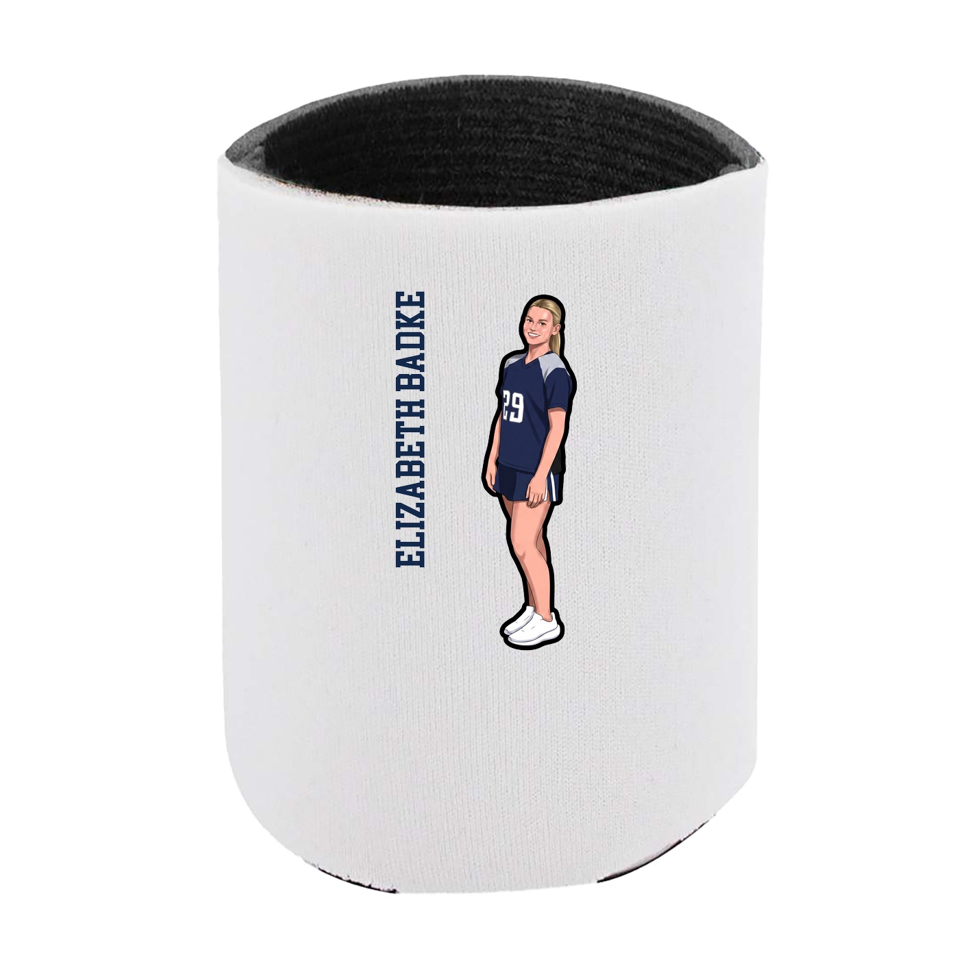 Can Holder — Name Vertical in White