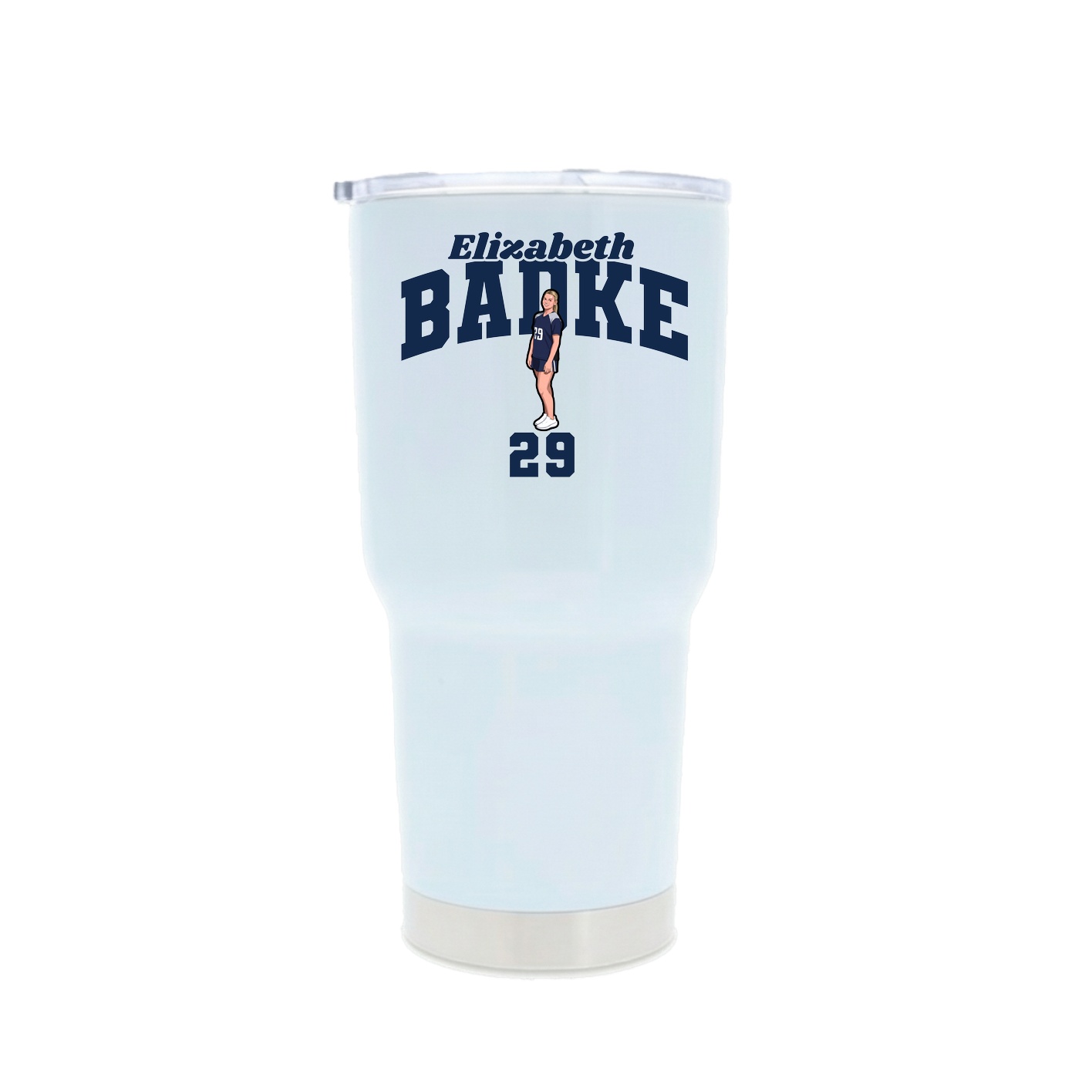 30oz Stainless Steel Tumbler — Signature Arch in White