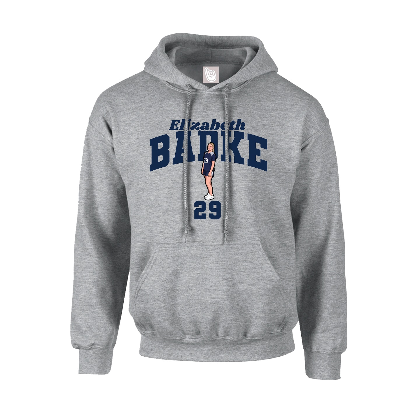 Youth Hoodie — Signature Arch in Grey
