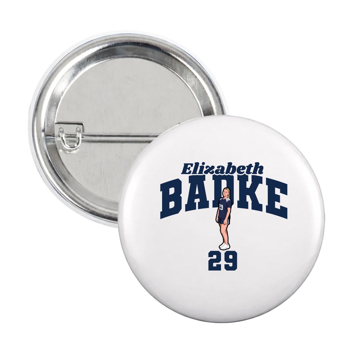 Game Day Button — Signature Arch in White