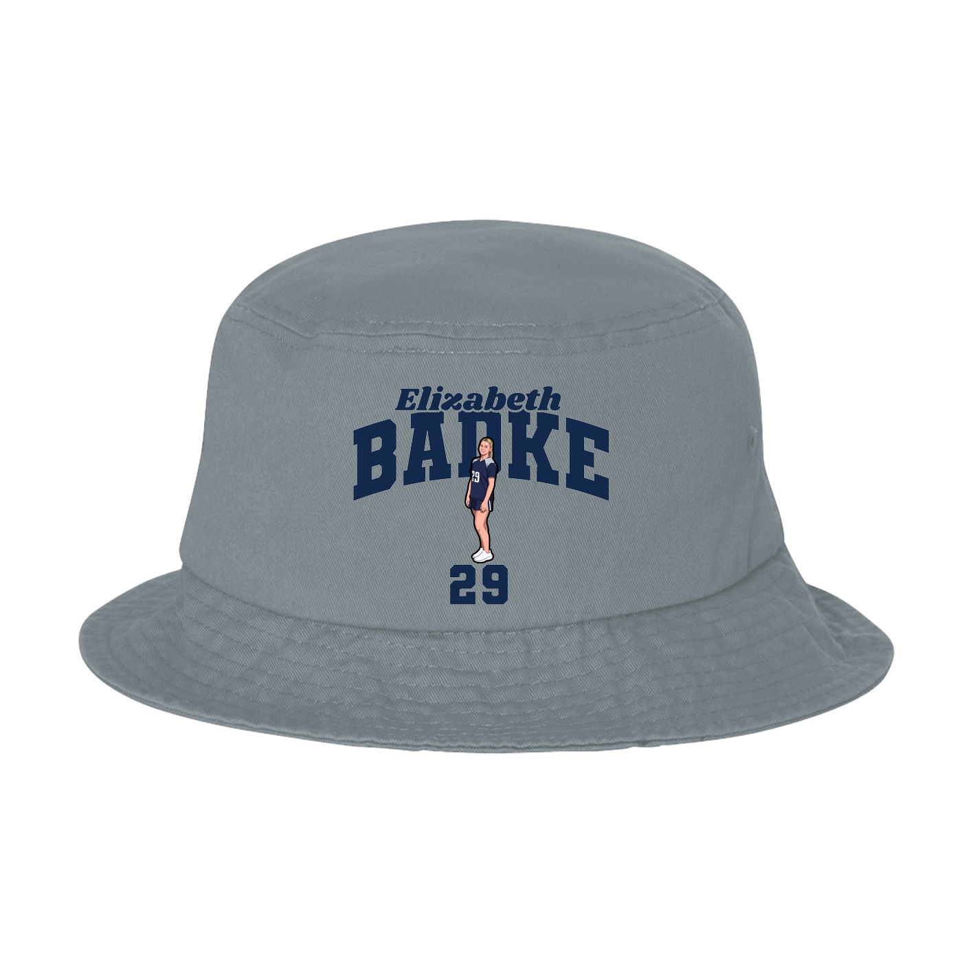 Bucket Cap — Signature Arch in Grey