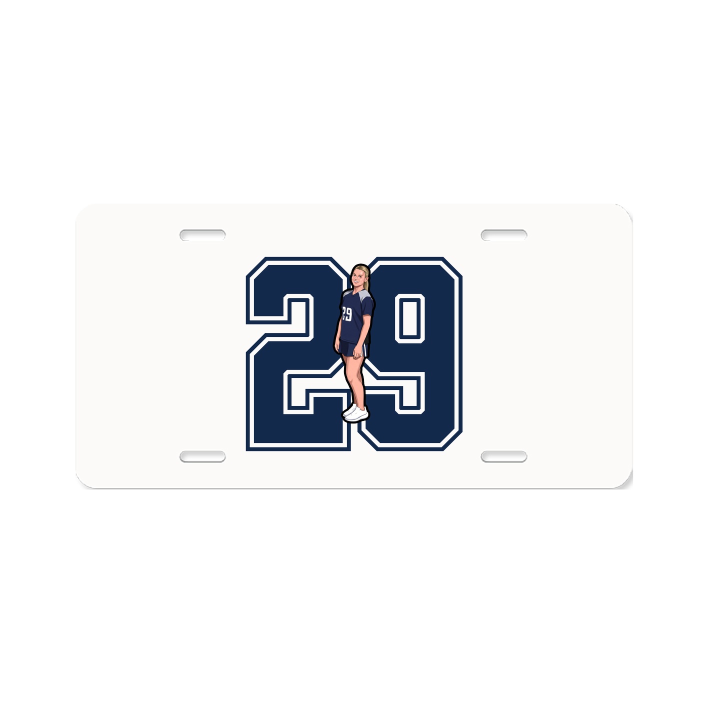 License Plate — Number in Classic