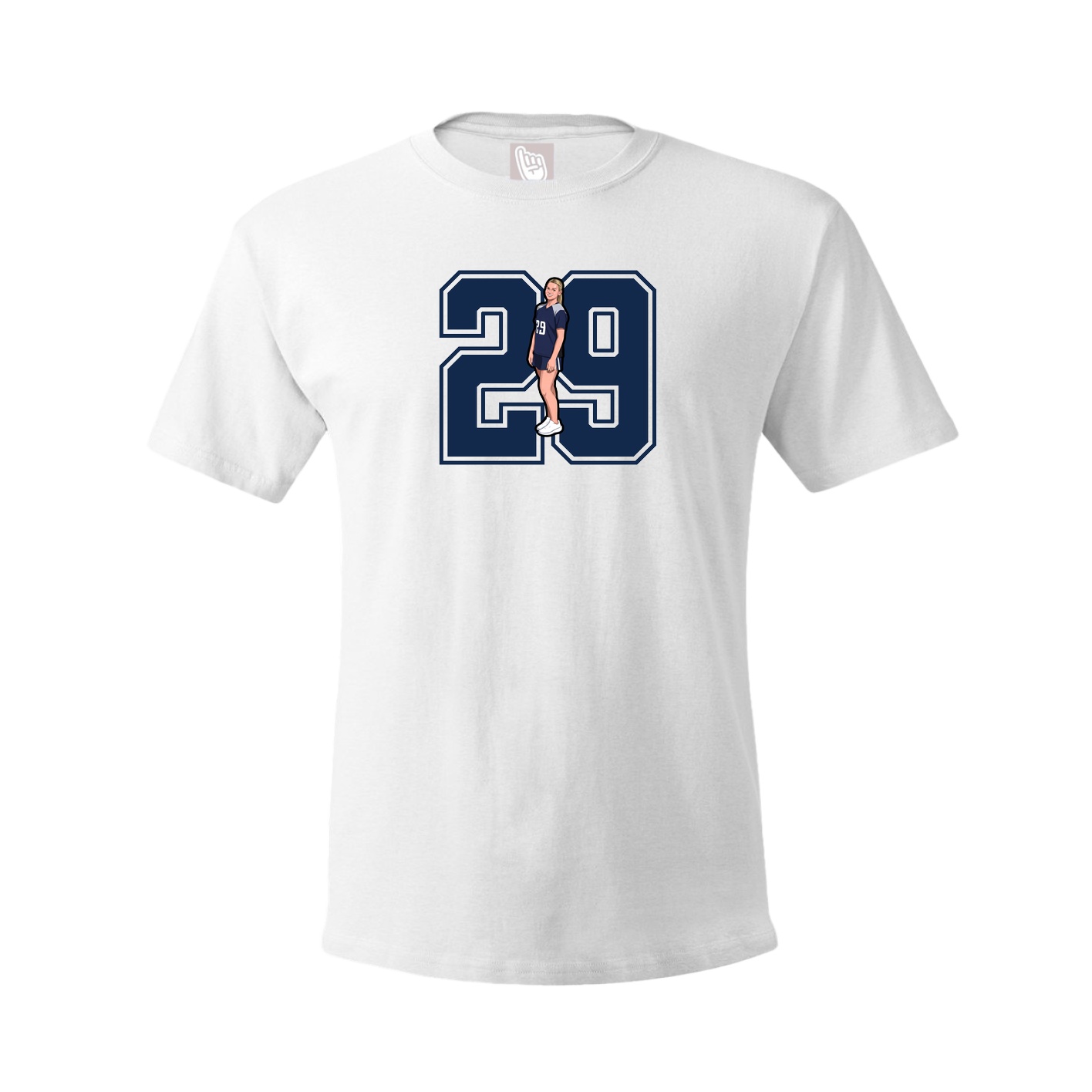 Youth Tee — Number in White