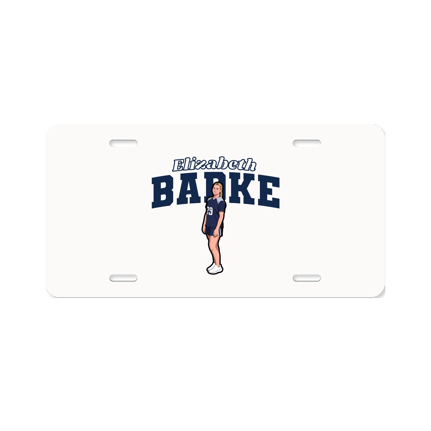 License Plate — Name Arch in Classic
