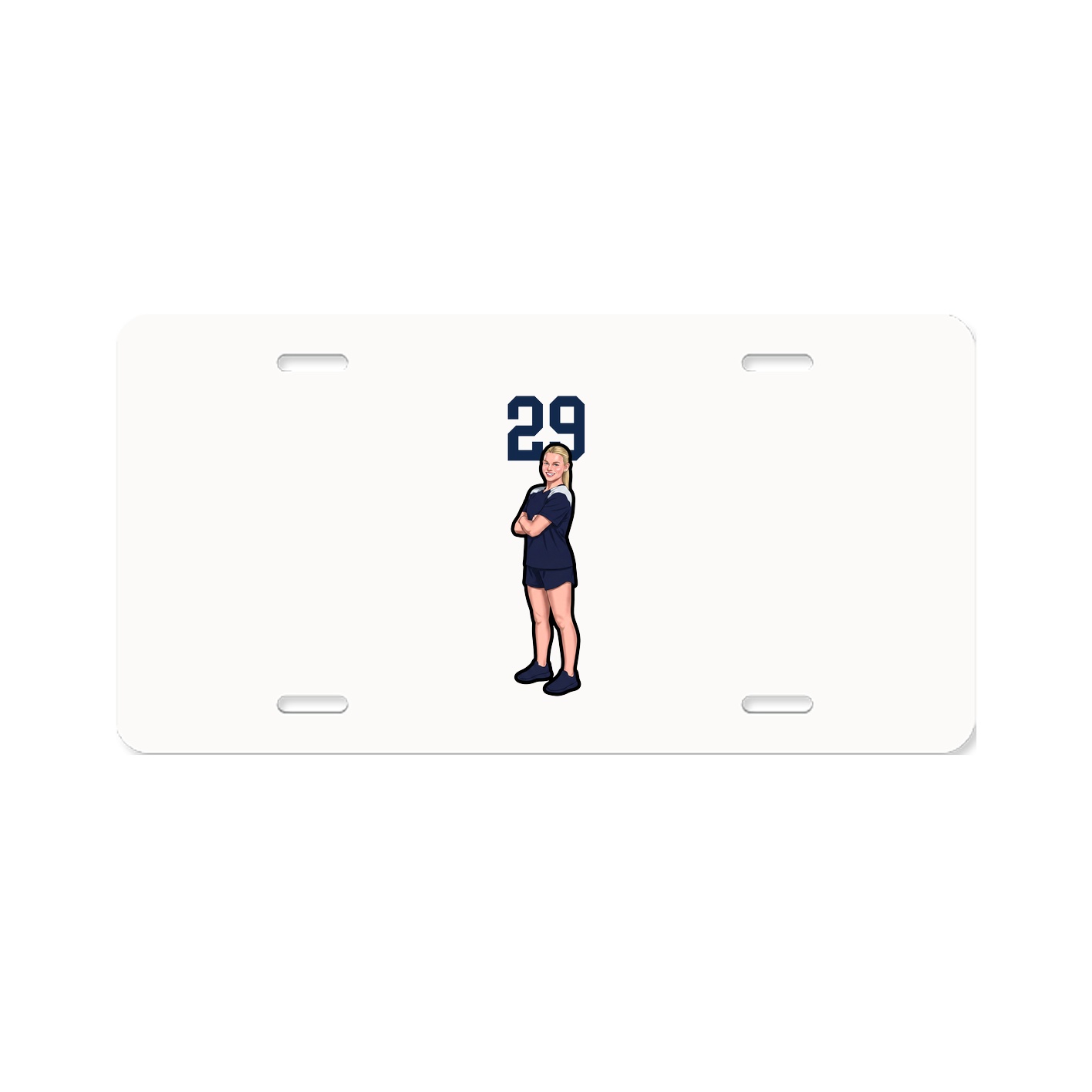 License Plate — Number Top in Classic