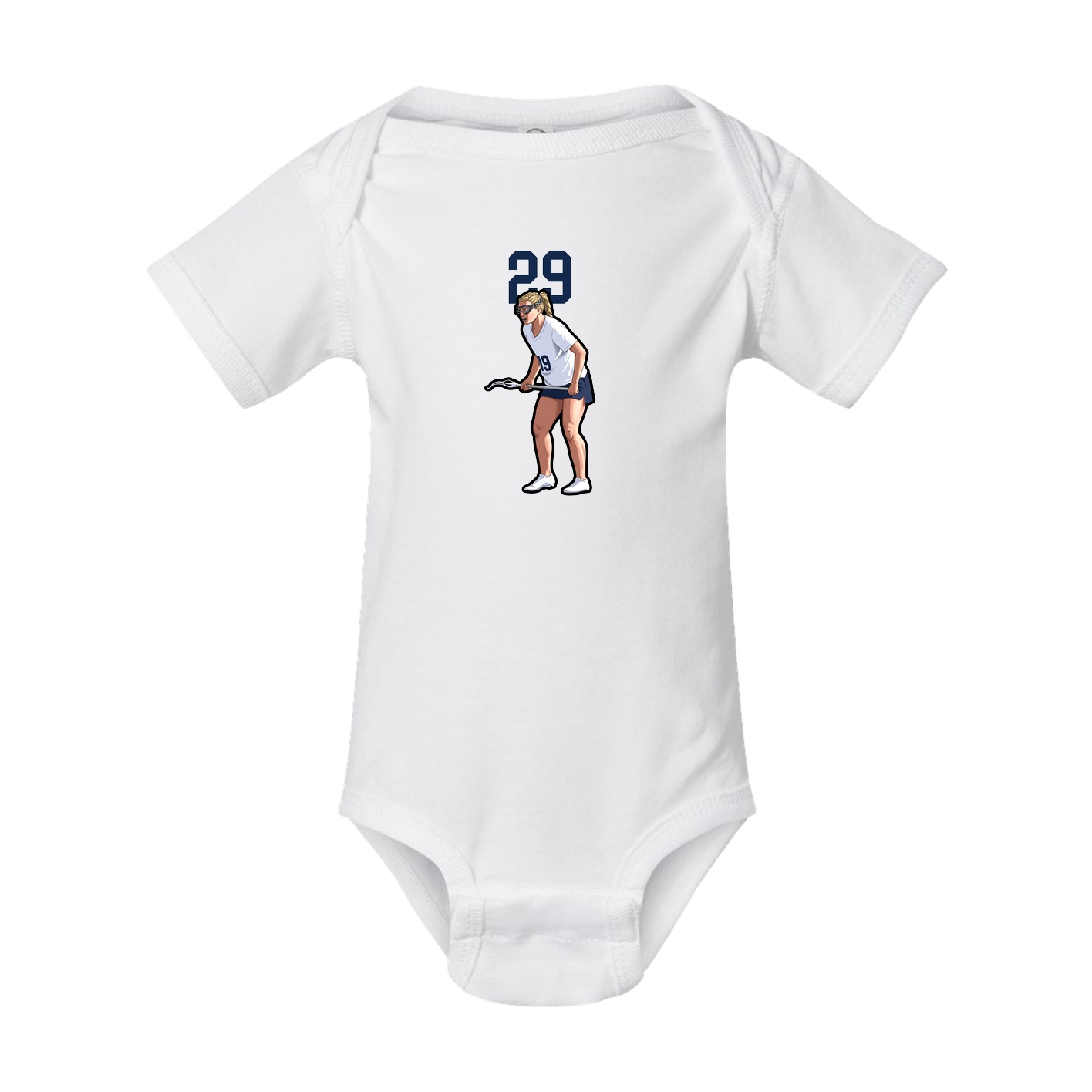 Baby Onesie — Number Top in White