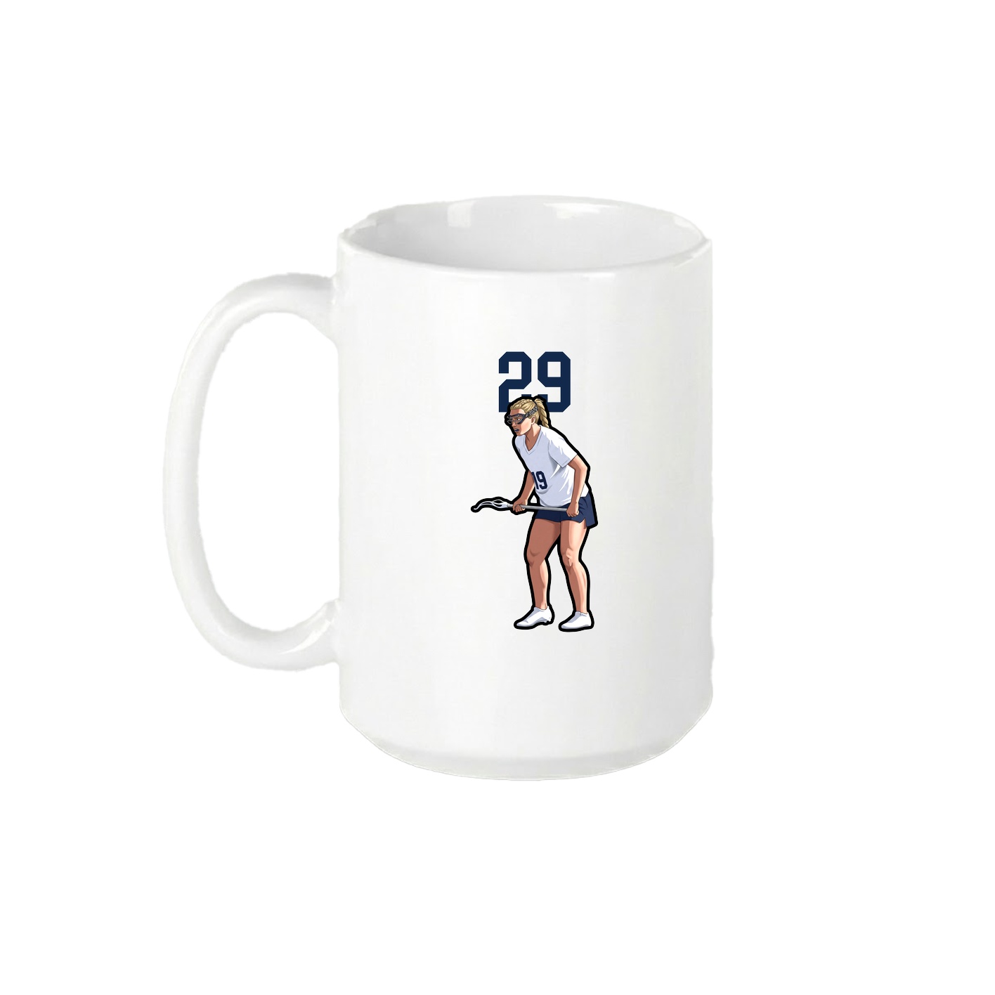 15oz Coffee Mug — Number Top in White