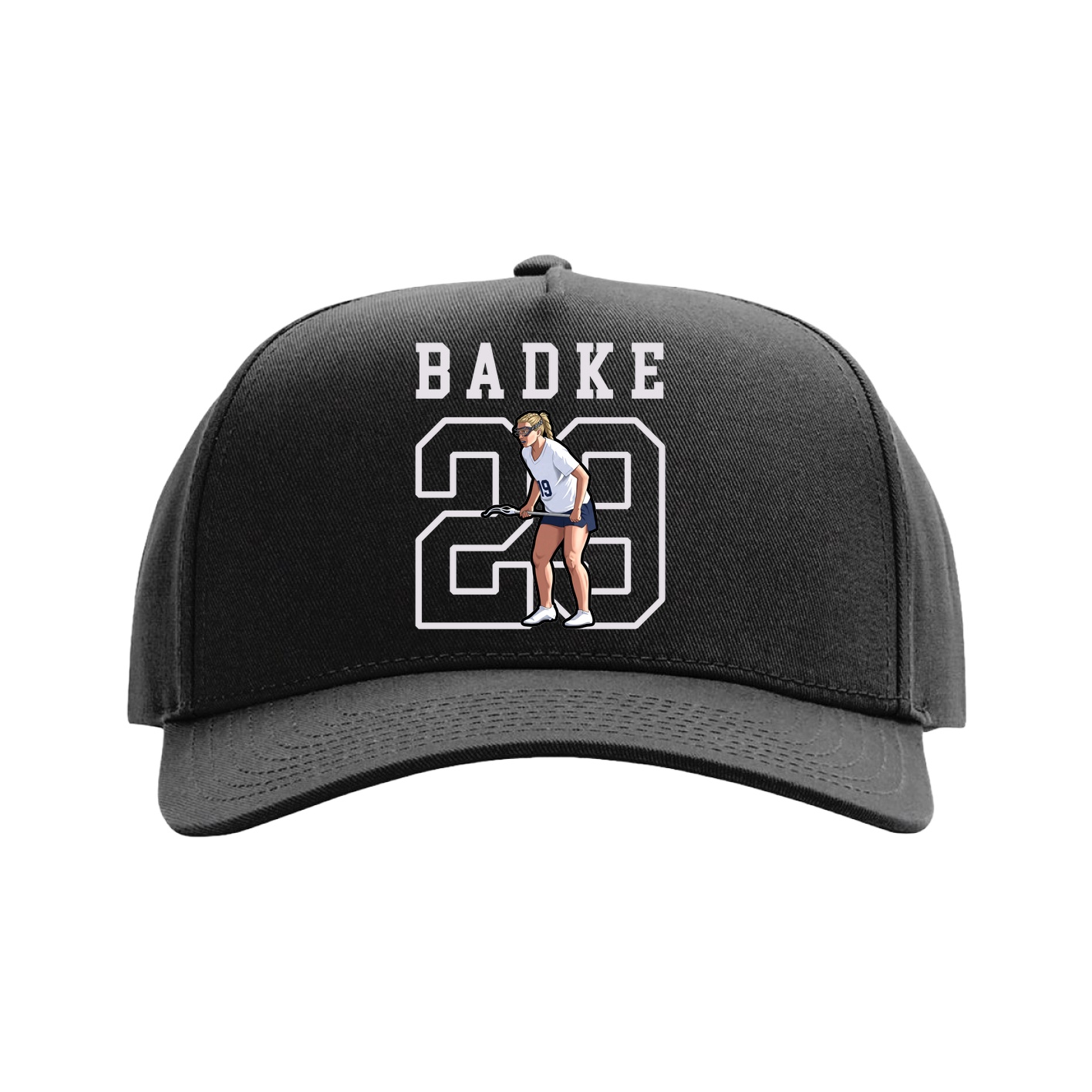 Full Fabric Five-Panel Champ Cap — Shirsey in Black