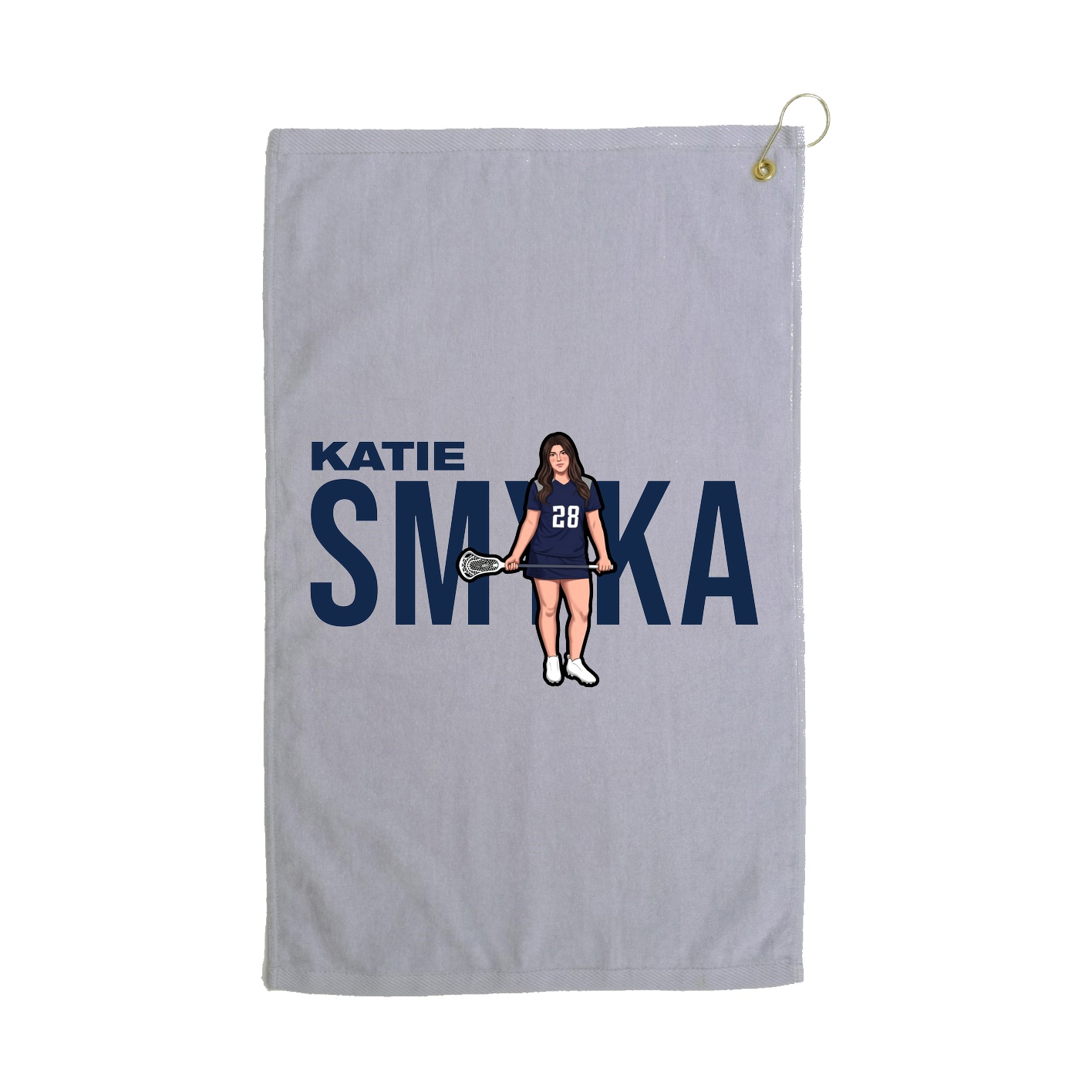 Golf Towel — Player Name in Grey