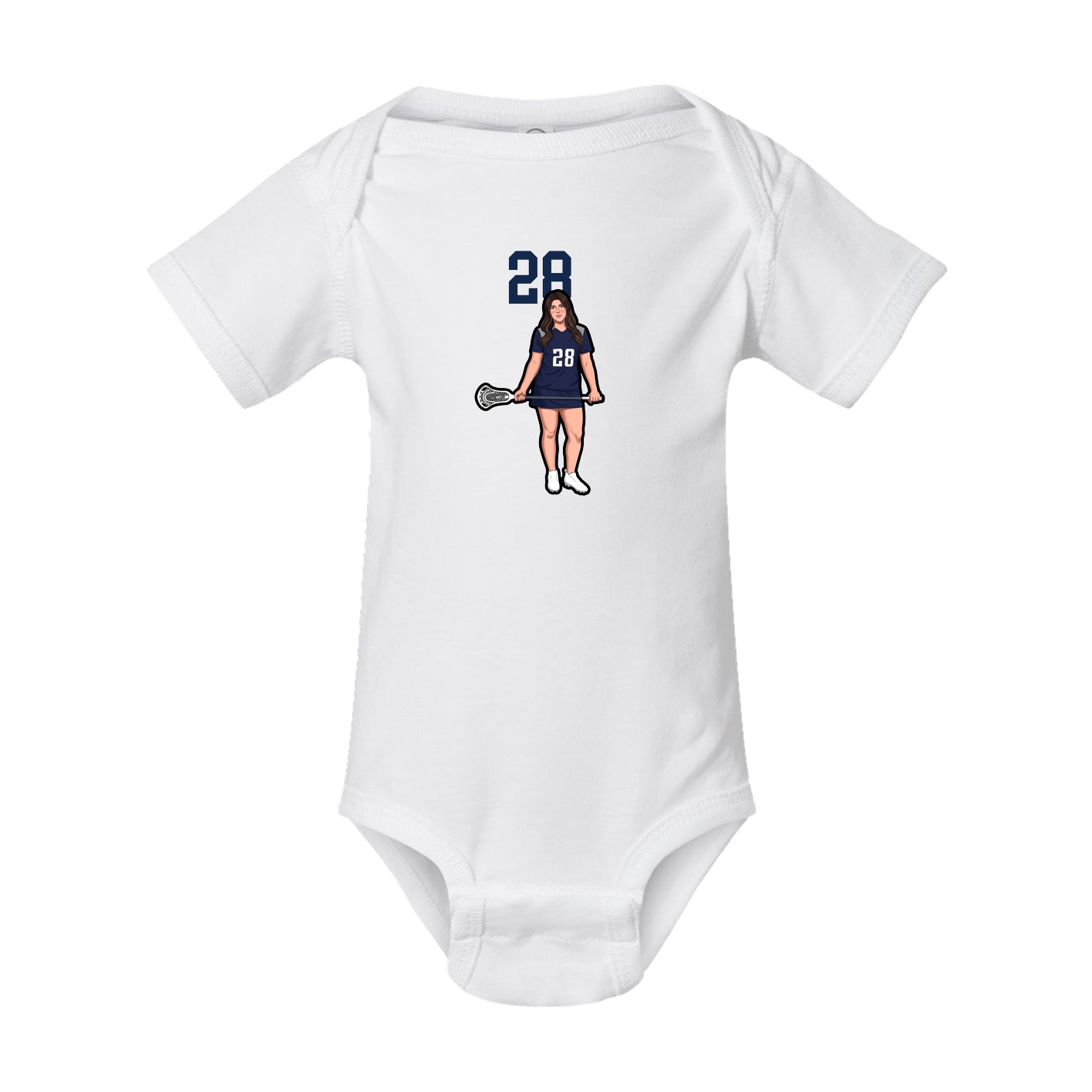 Baby Onesie — Number Top in White