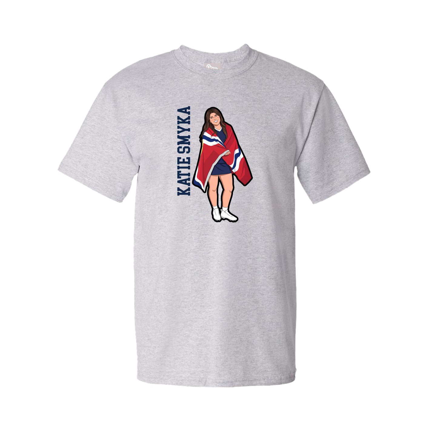 Youth Tee — Name Vertical in Grey