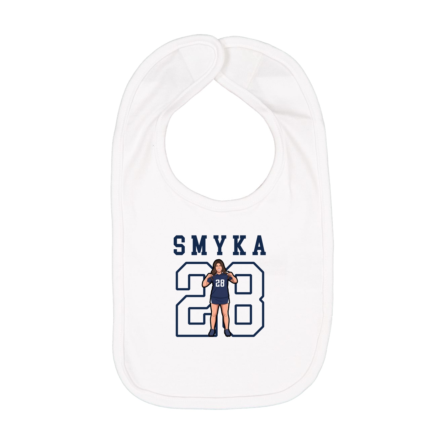 Infant Bib — Shirsey in White
