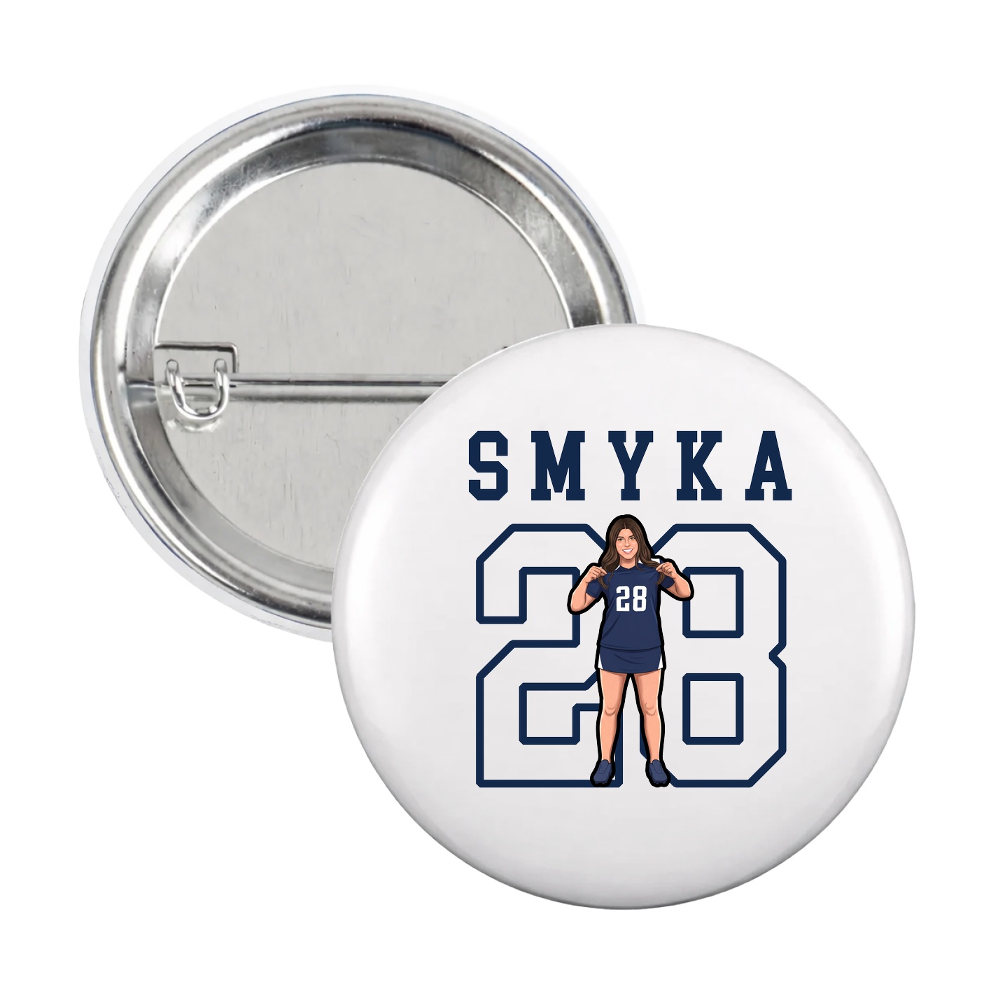 Game Day Button — Shirsey in White