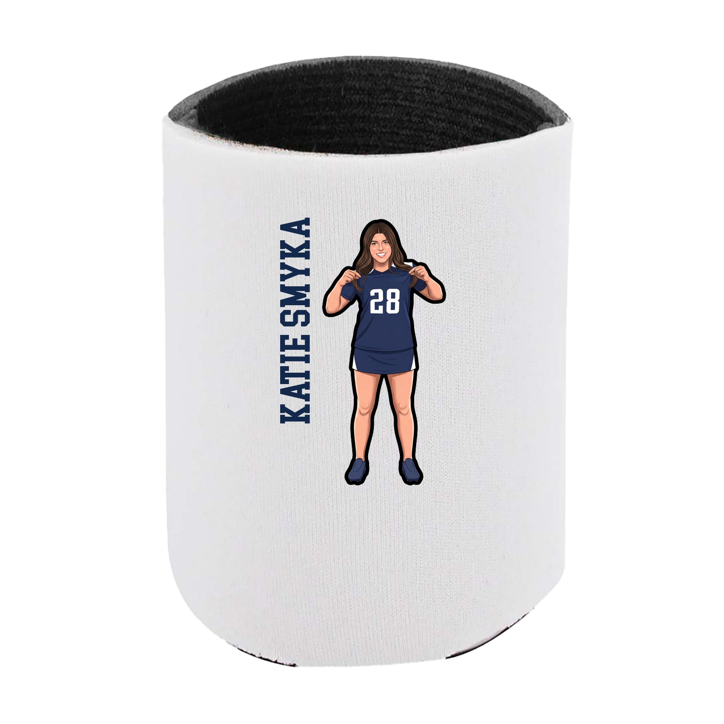 Can Holder — Name Vertical in White