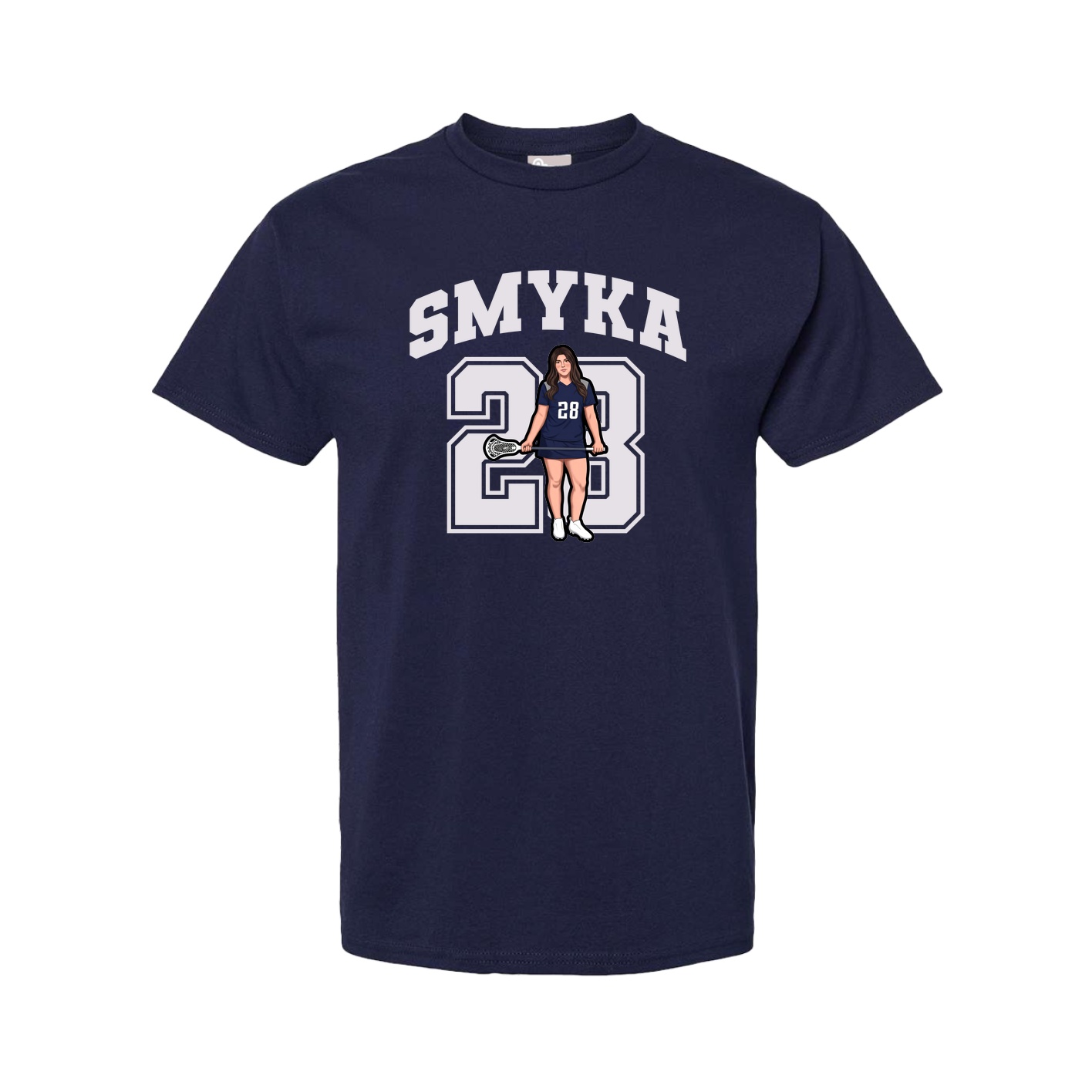 Youth Tee — Number in Navy