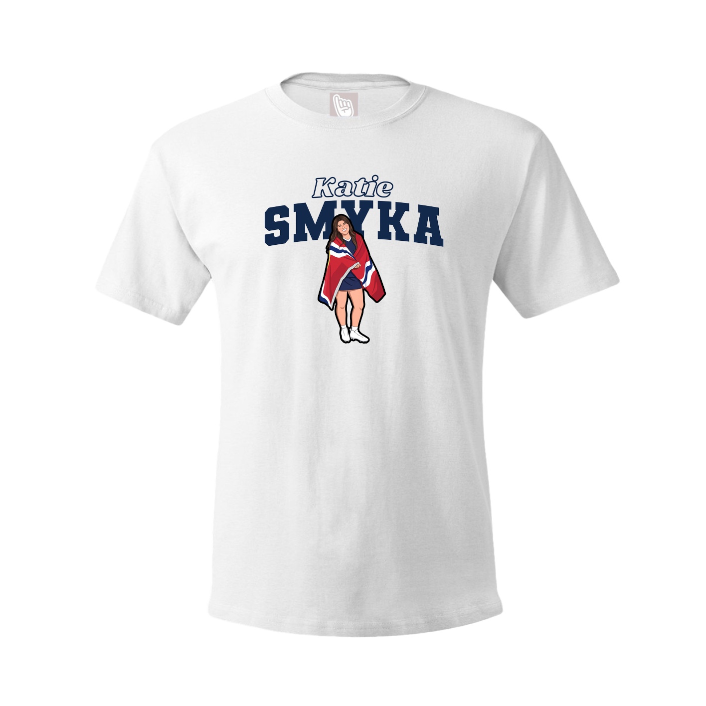 Youth Tee — Name Arch in White