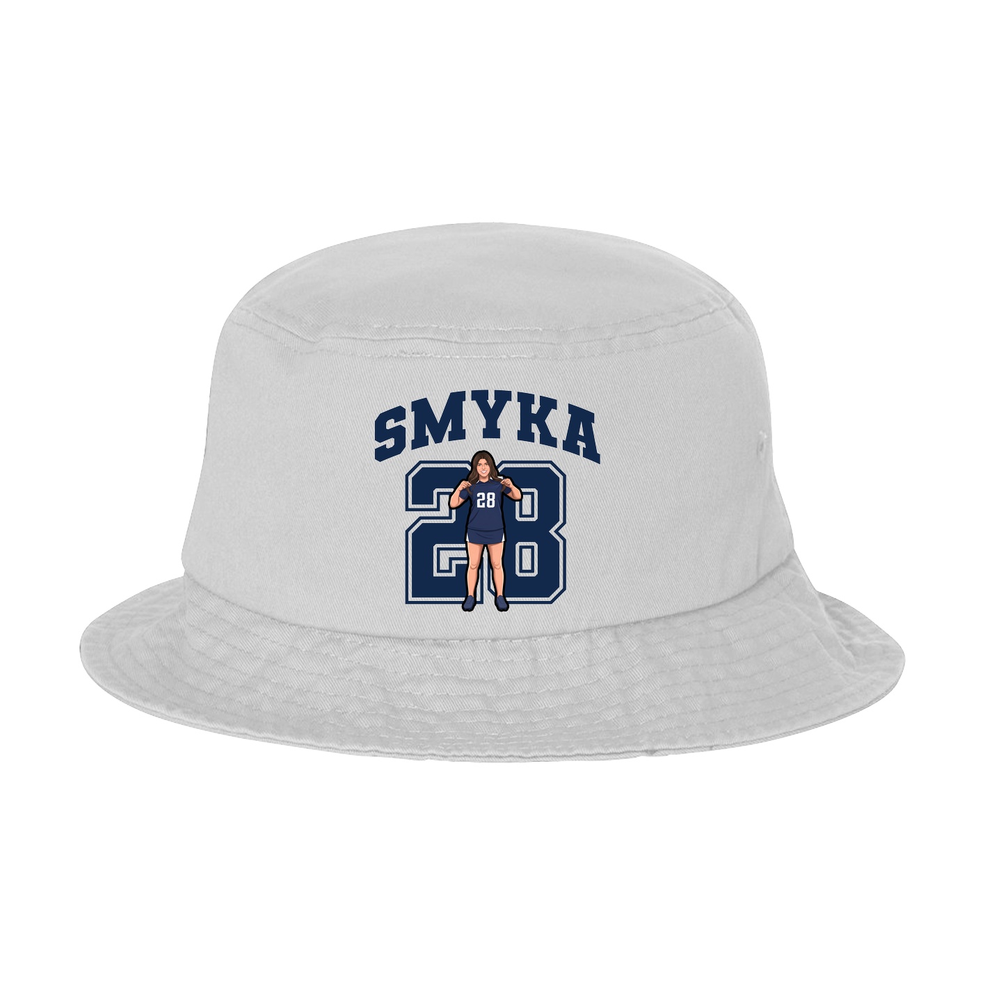 Bucket Cap — Number in White